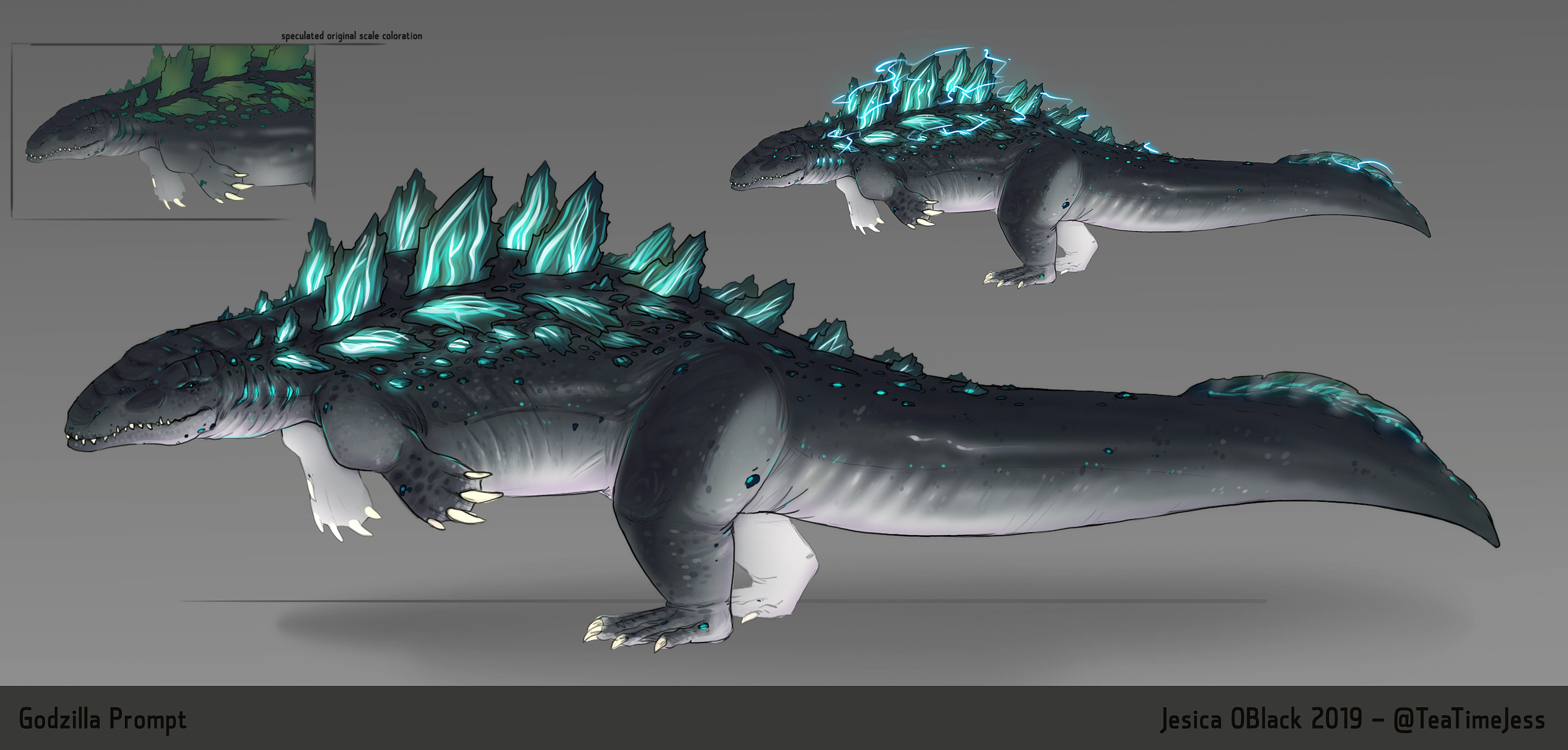 Godzilla Redesign for RJ Palmer's contest! I took the 'sea creature' approach. 
