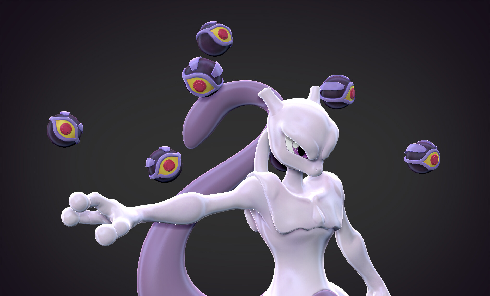 Artstation Mewtwo 世界最強のポケモン Meng Low Artstation Mewtwo 世界最強のポケモン Meng Low