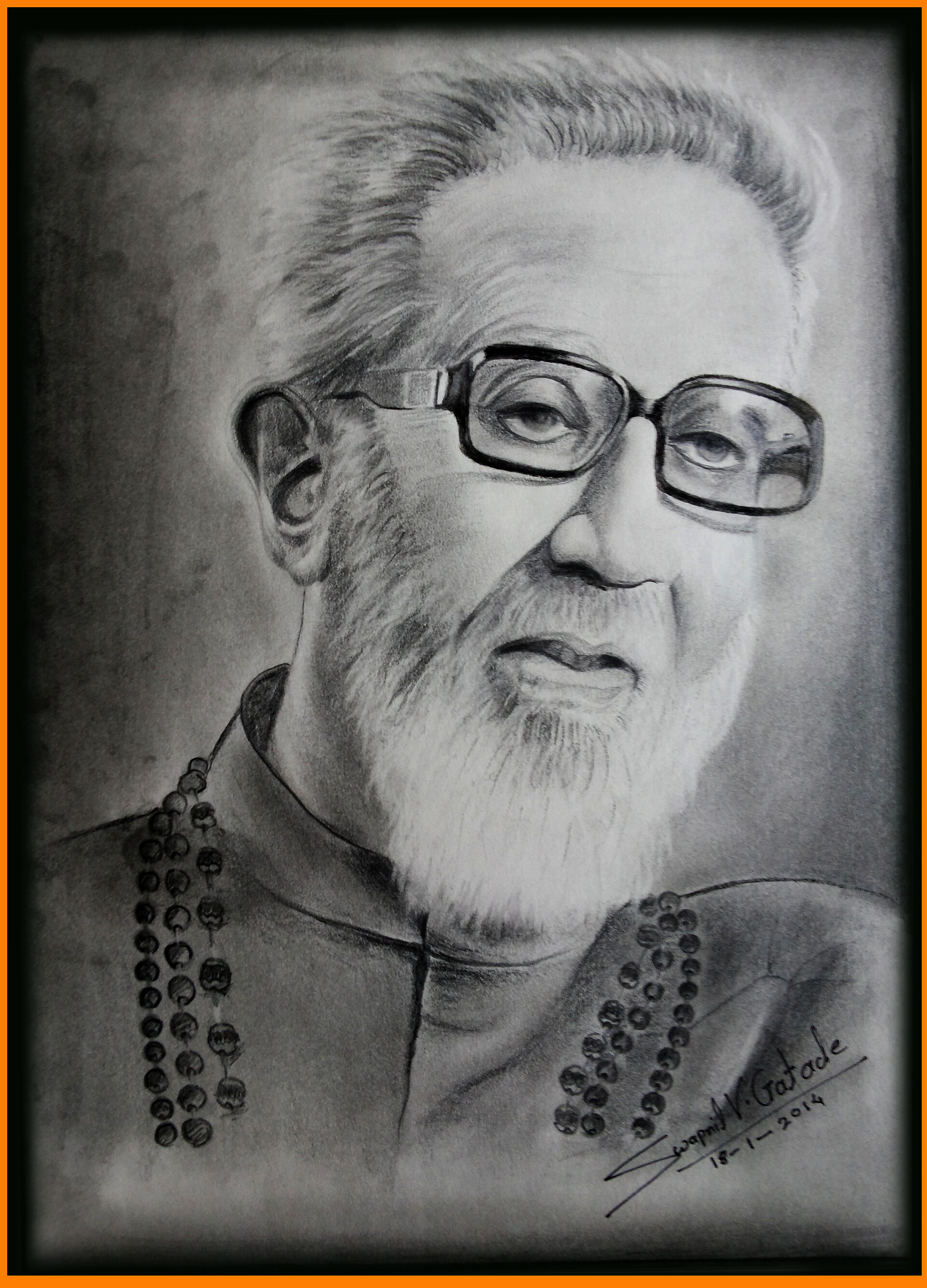Pencil Sketch Of Balasaheb Thakre  DesiPainterscom