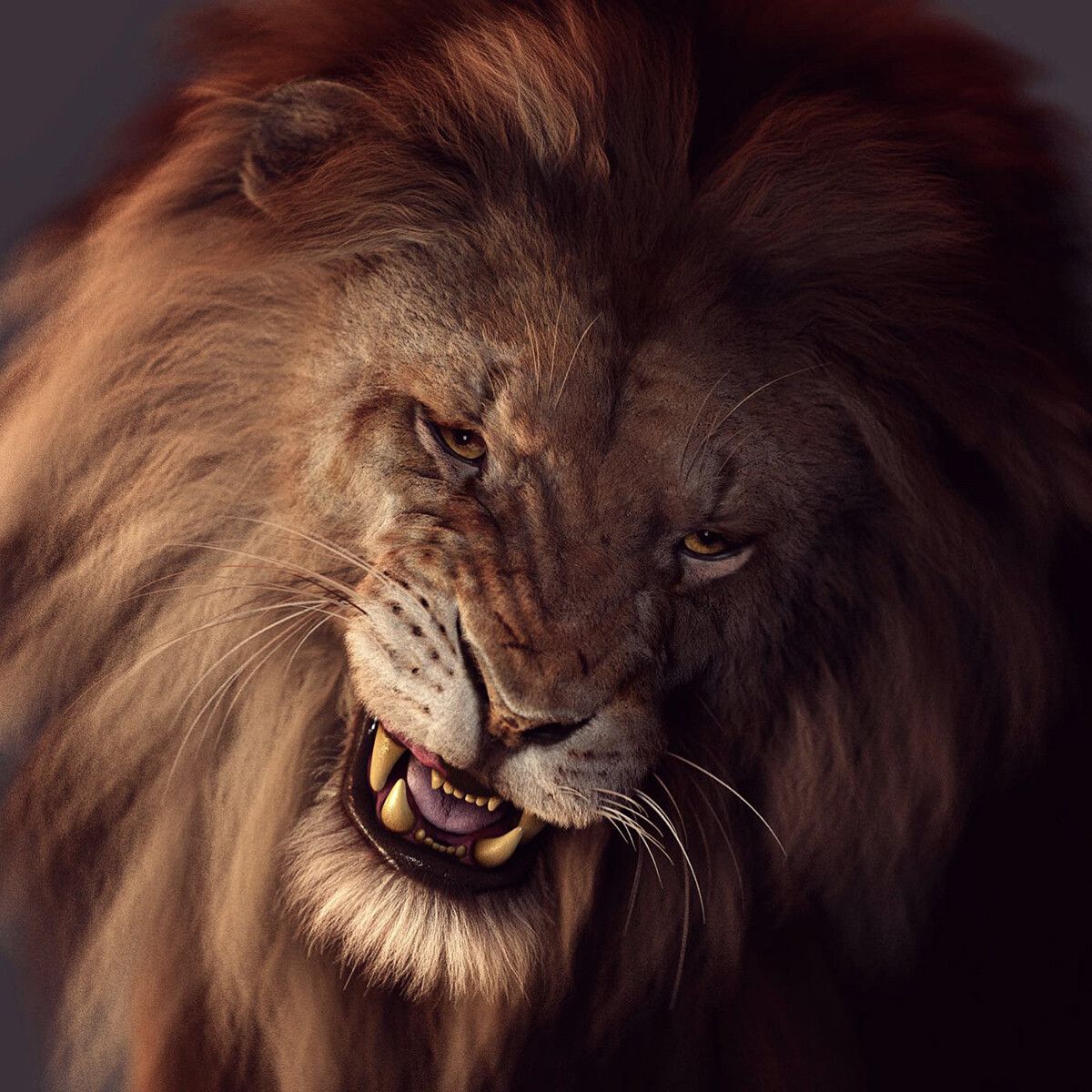 New Lion mesh - morph test (Color version)