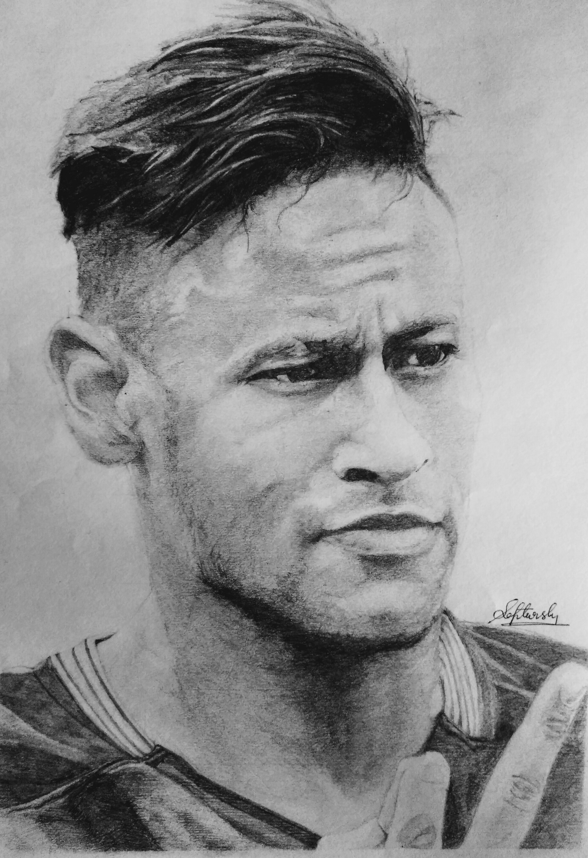 Learn How to Draw Neymar Jr Footballers Step by Step  Drawing Tutorials