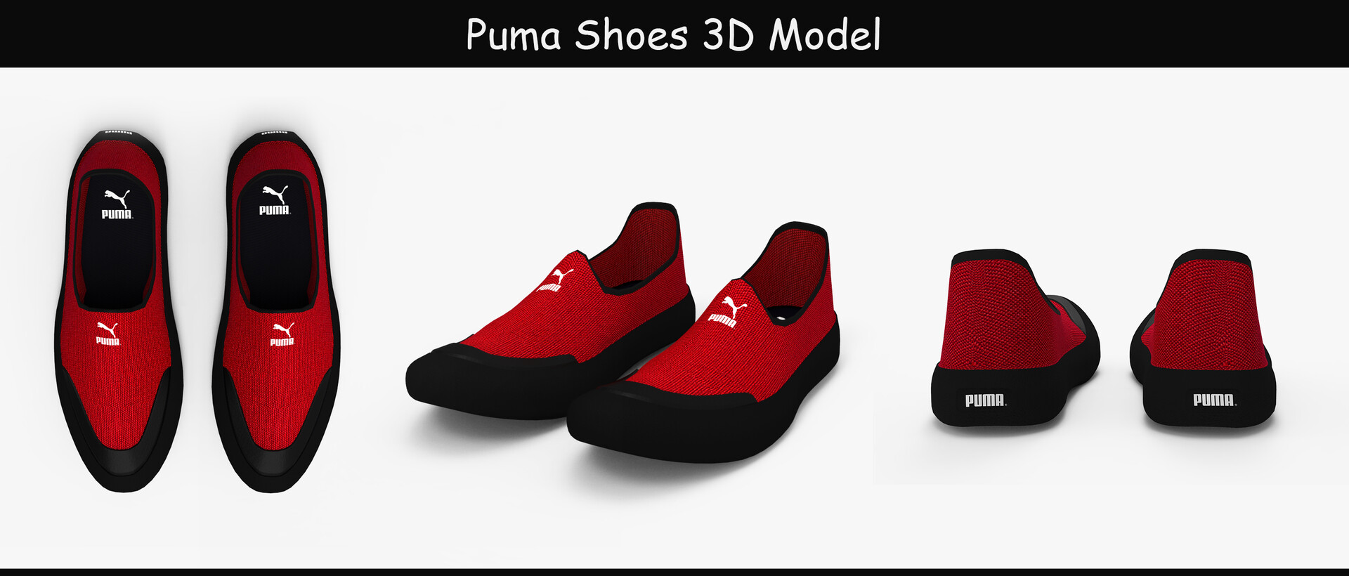 puma red casual shoes