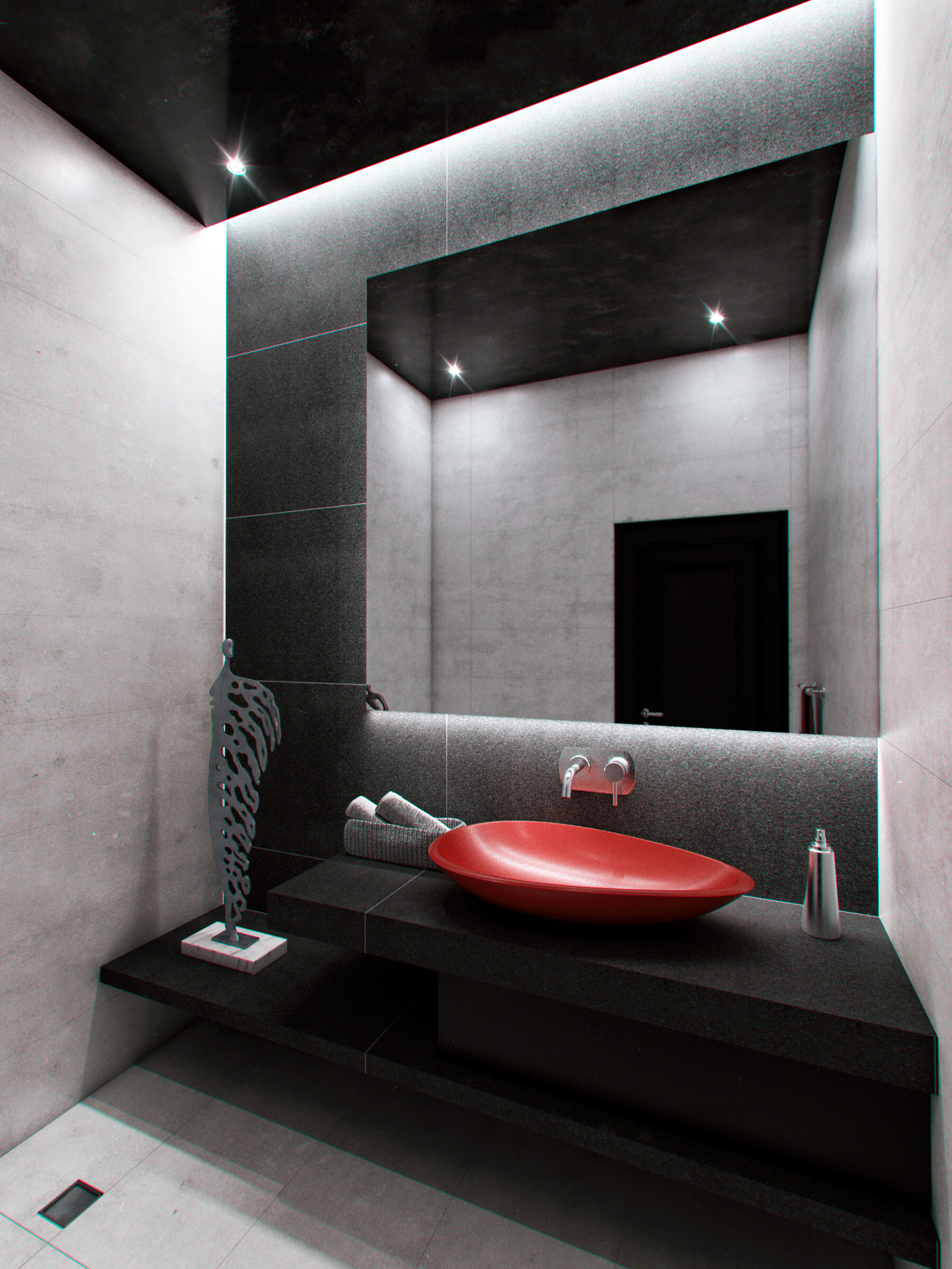 ArtStation - Black Bathroom