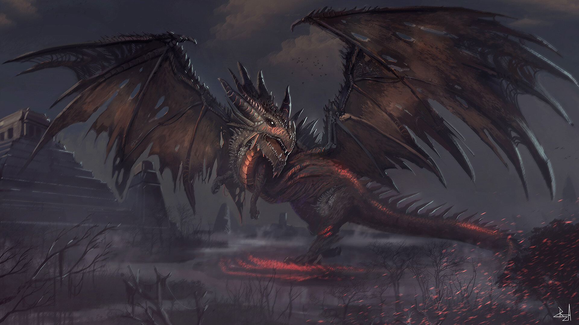Artstation Dragon Art Shadow Shahzeb Khan Raza