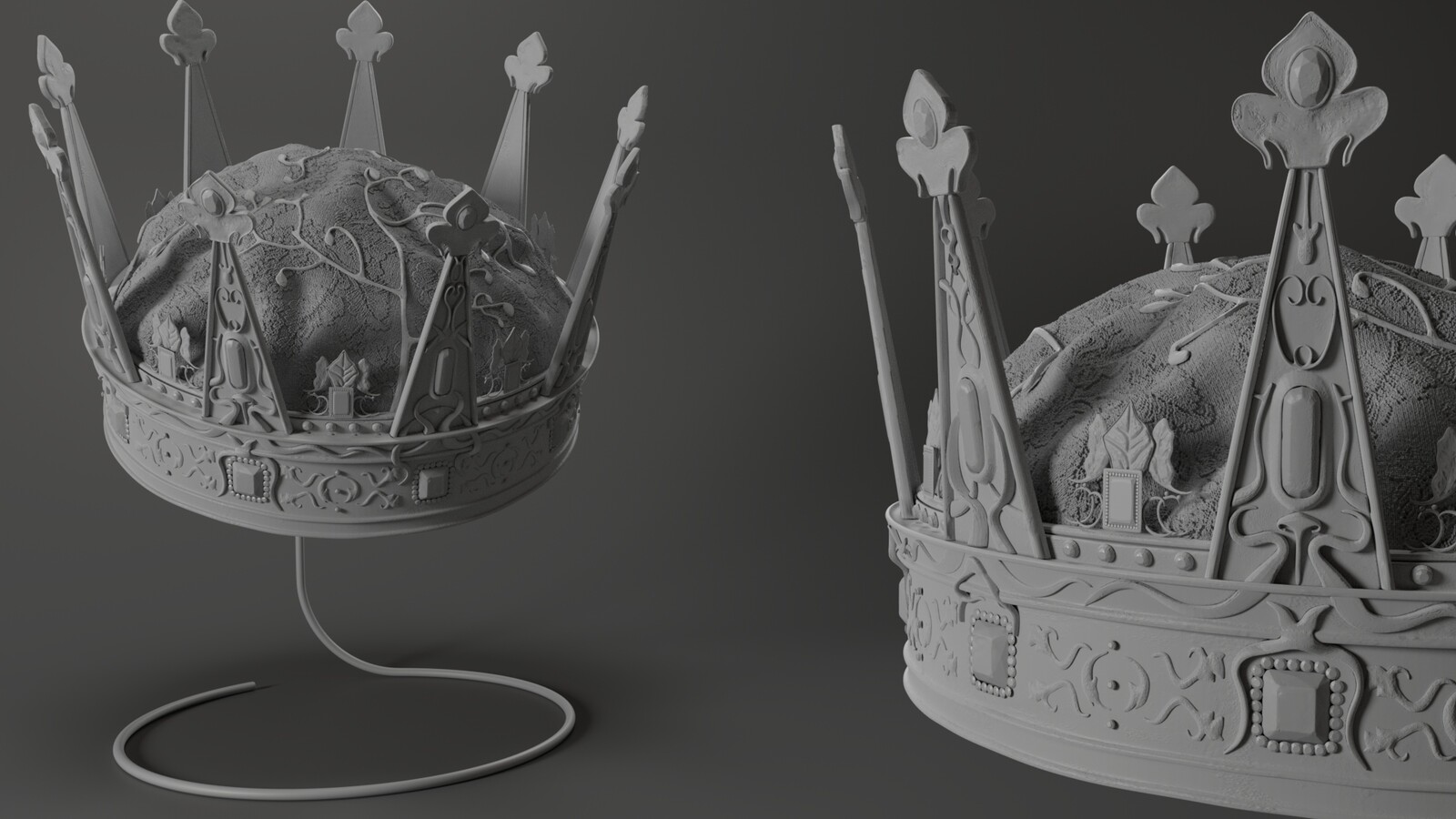 Crown Overall Clay Render