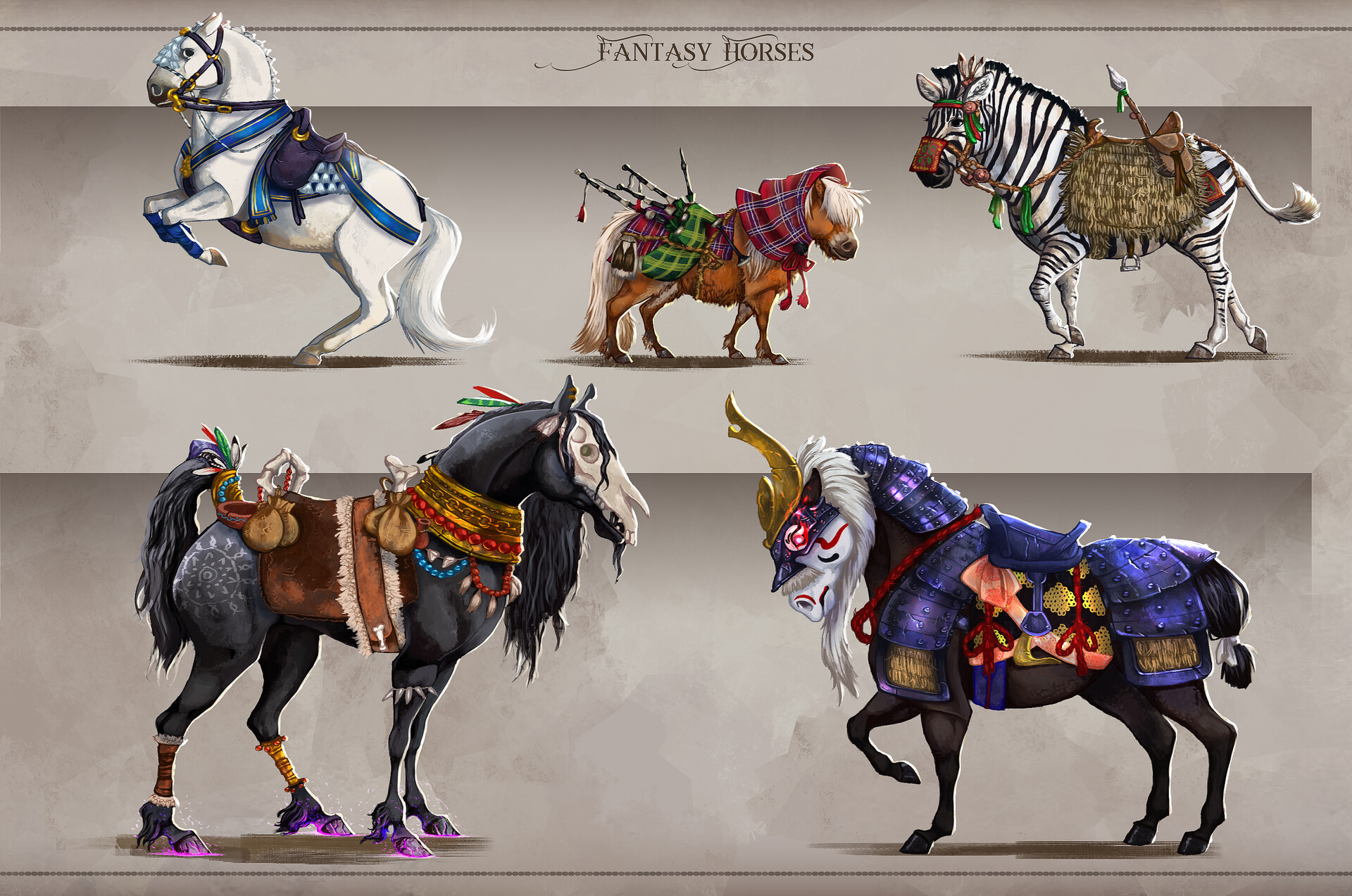 ArtStation Horses concepts part 2
