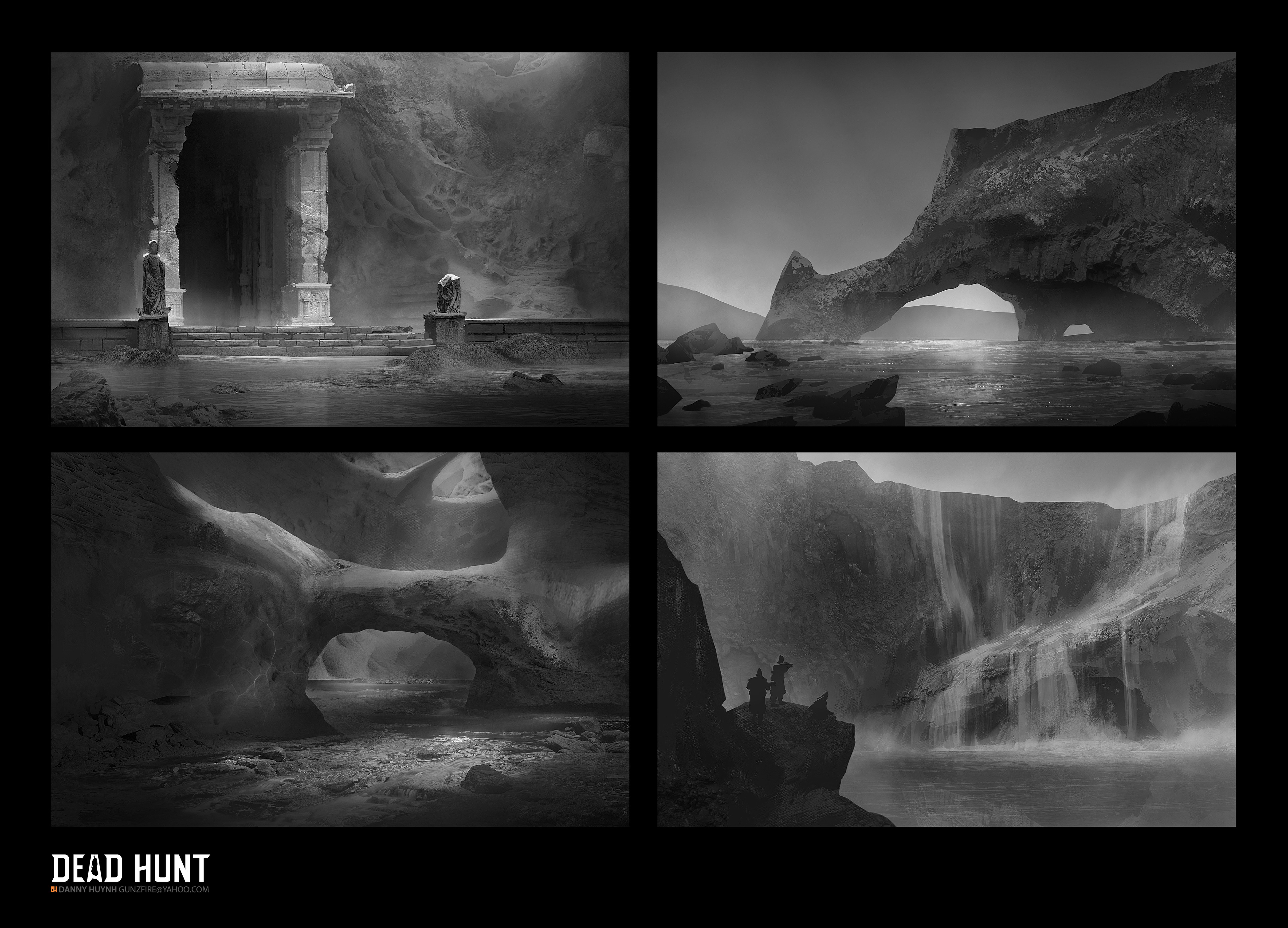 Early inspirational thumbnails to set mood and style of the project. 
