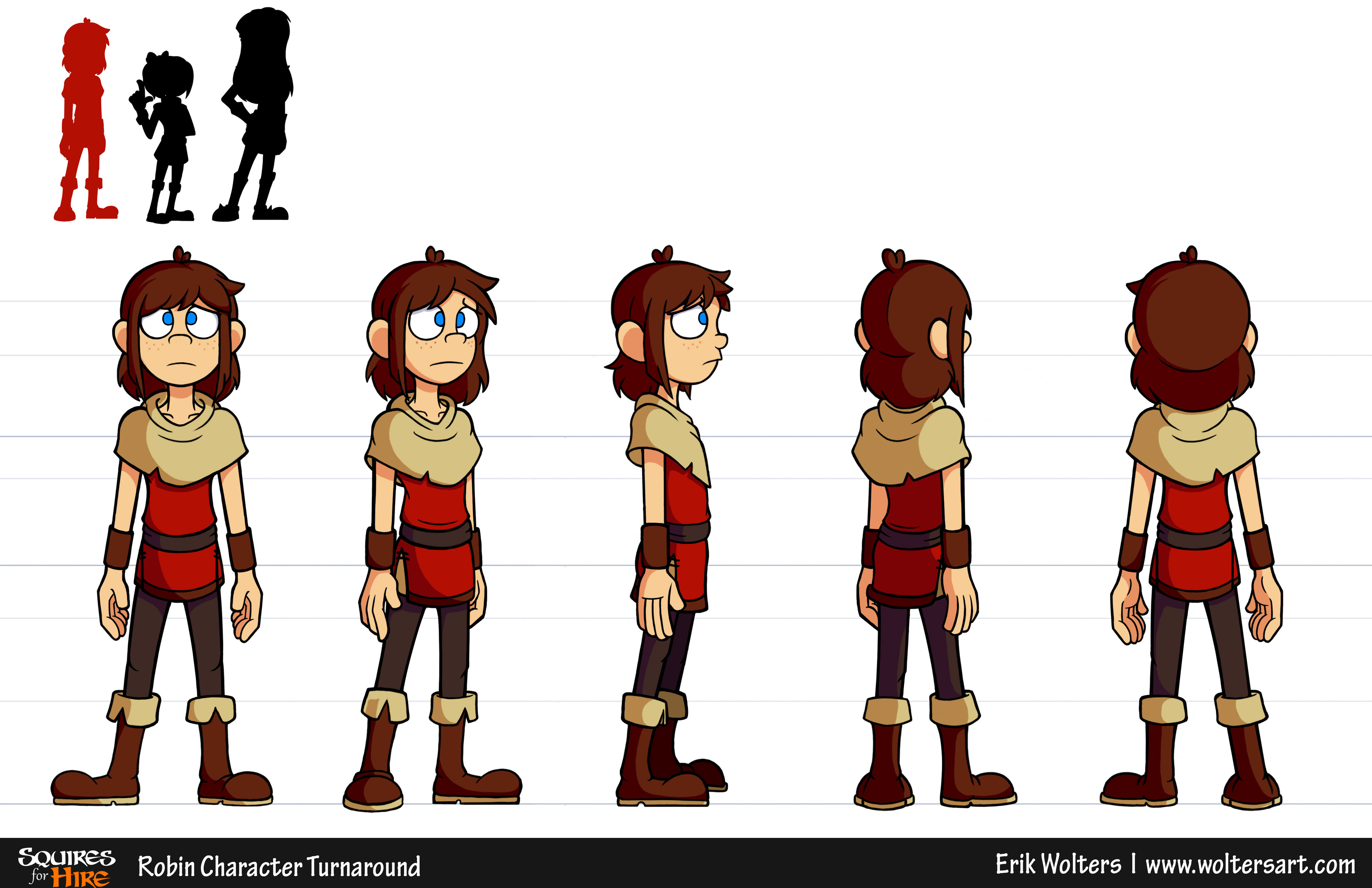 A character turnaround for Robin from Squires for Hire.