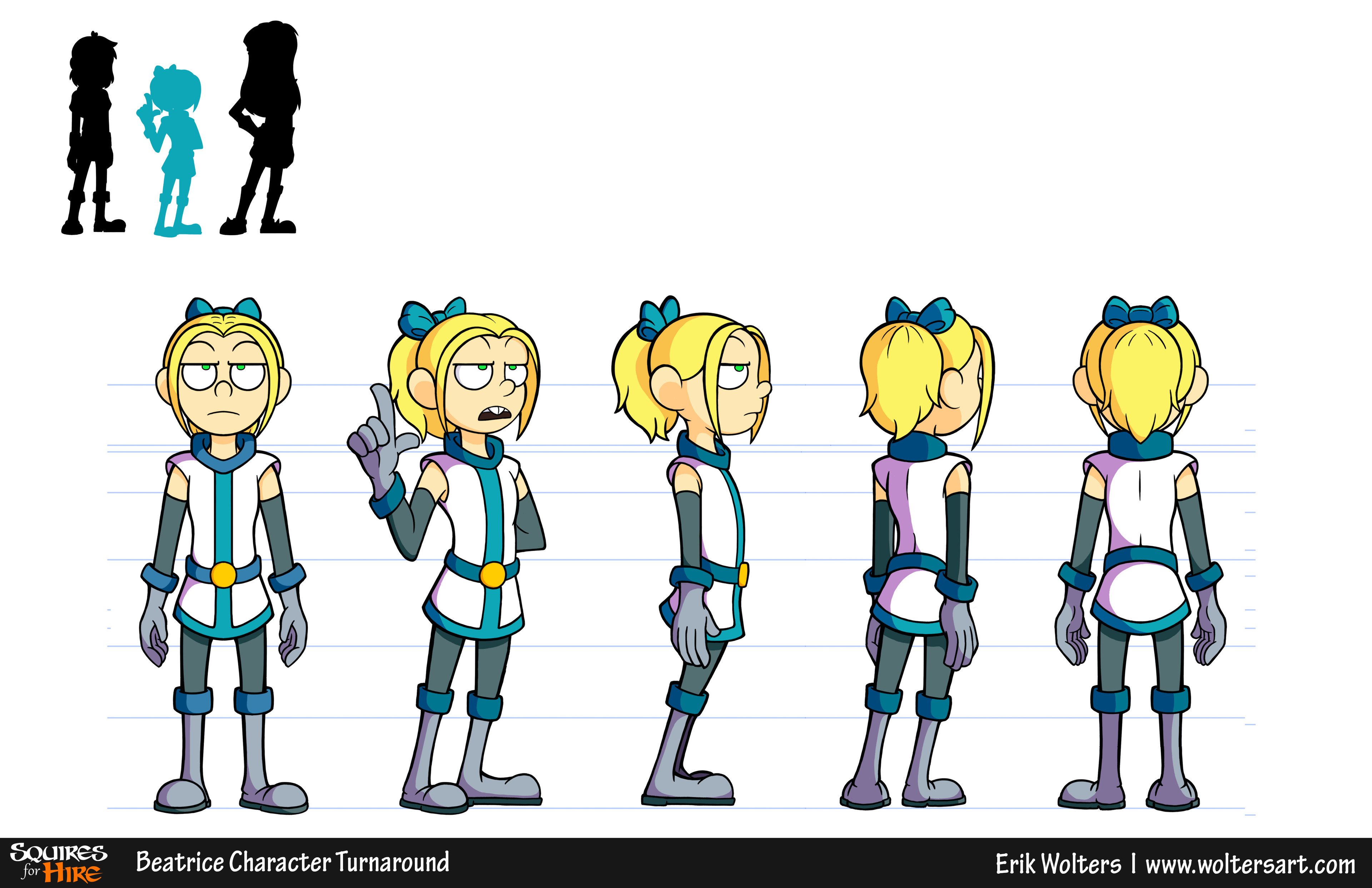 A character turnaround for Beatrice from Squires for Hire.
