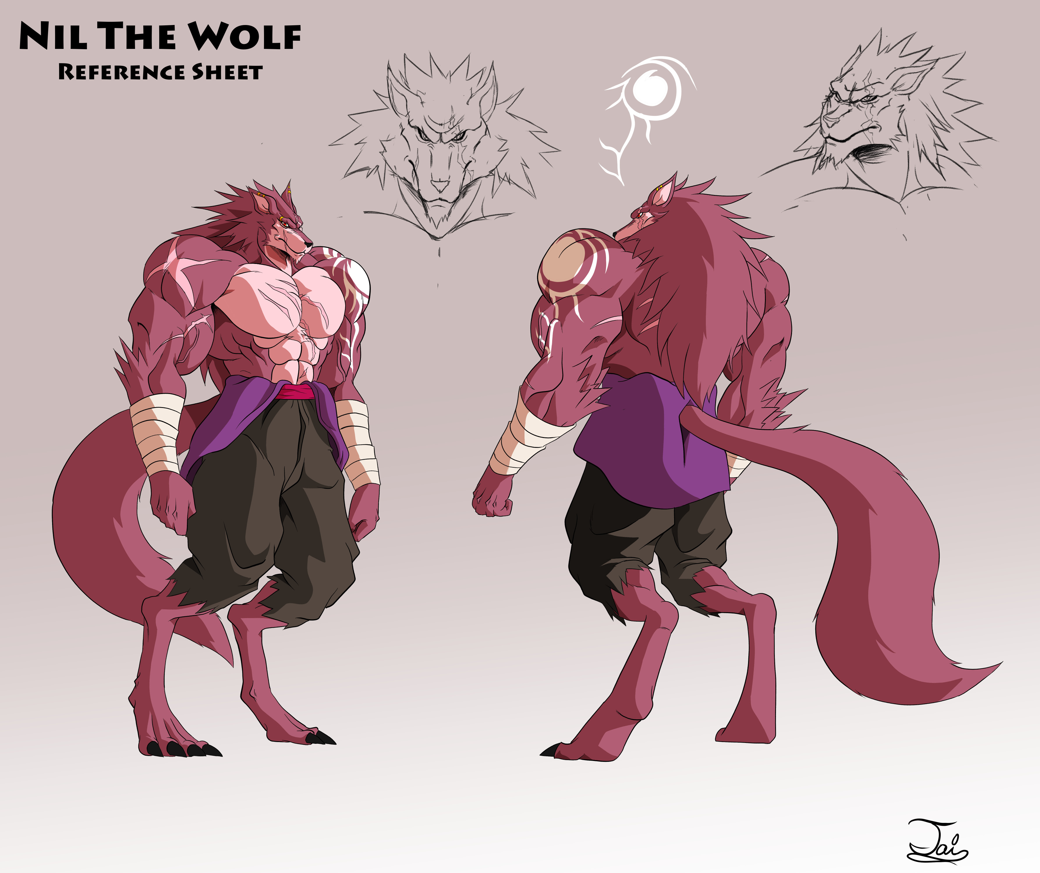 Artstation Nil The Wolf Character Sheet Levon Bellamy