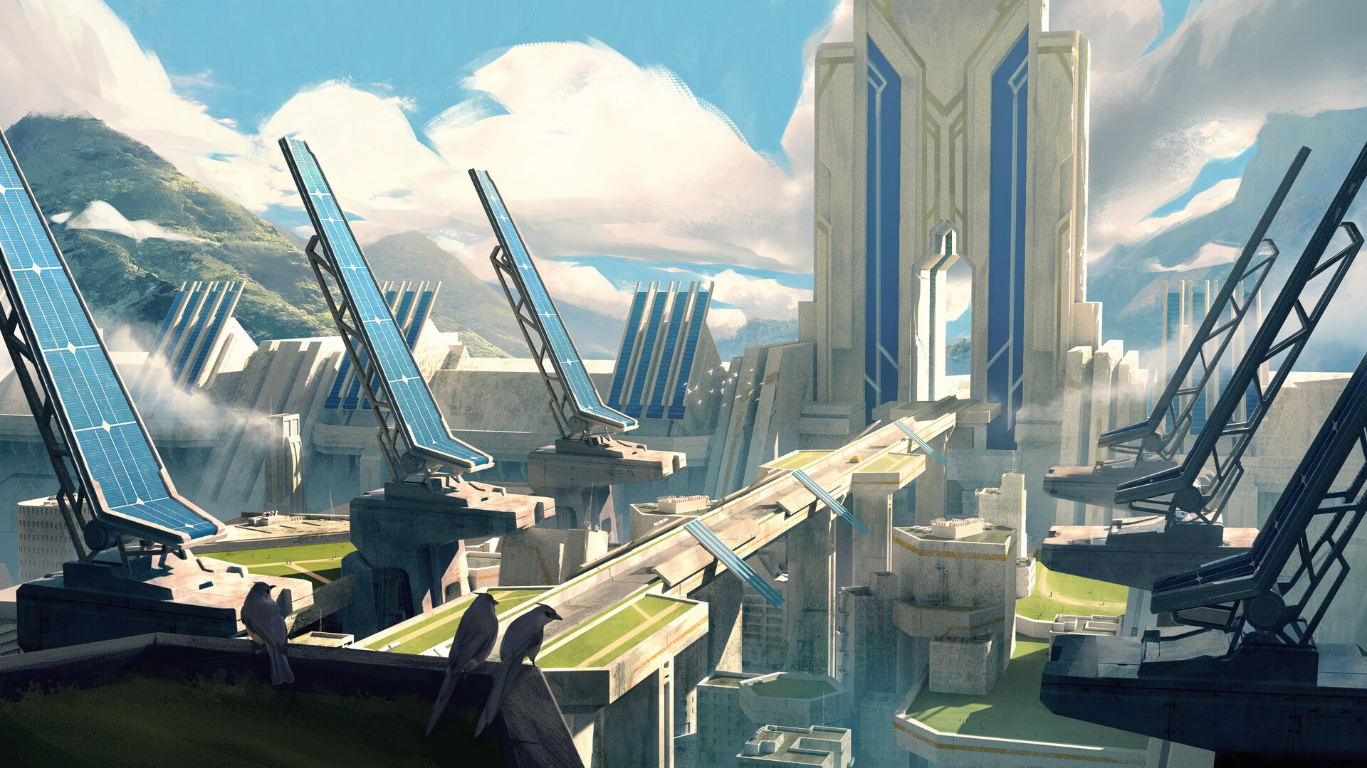 Earthbased.soul on X: One more view from our Solarpunk City. What should I  add? #solarpunk #worldbuilding  / X