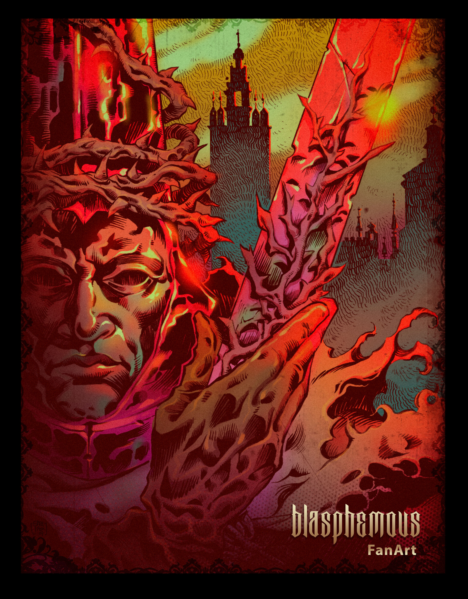 Картина с быком blasphemous