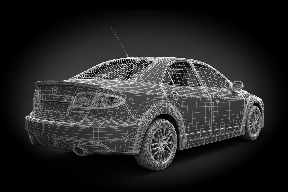 3d машина рисунок