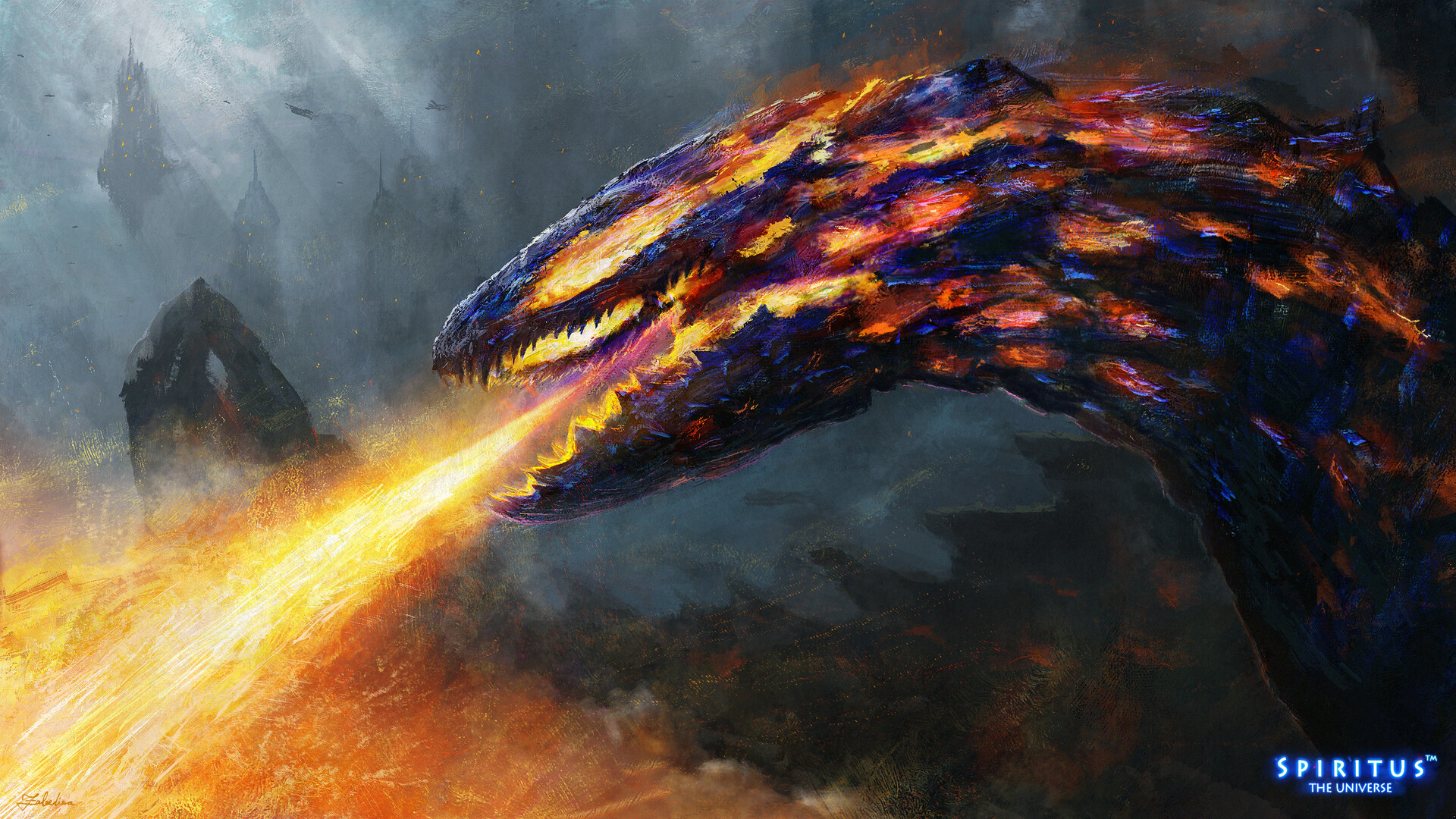 Artstation Lava Dragon Yuliya Zabelina