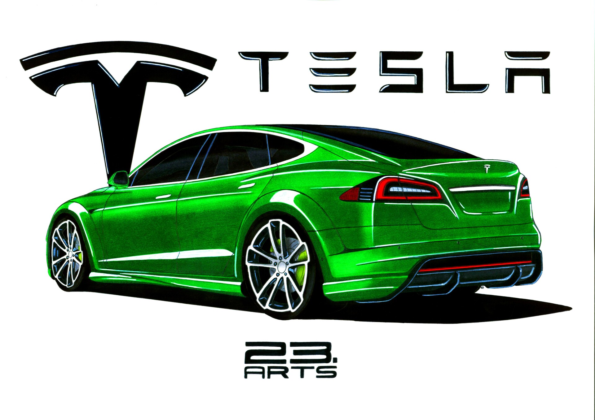 Artstation Tesla Model S P1000rs Vladislav 23 Arts Shapovalenko