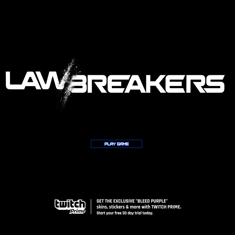 LawBreakers Menu Mock-Ups