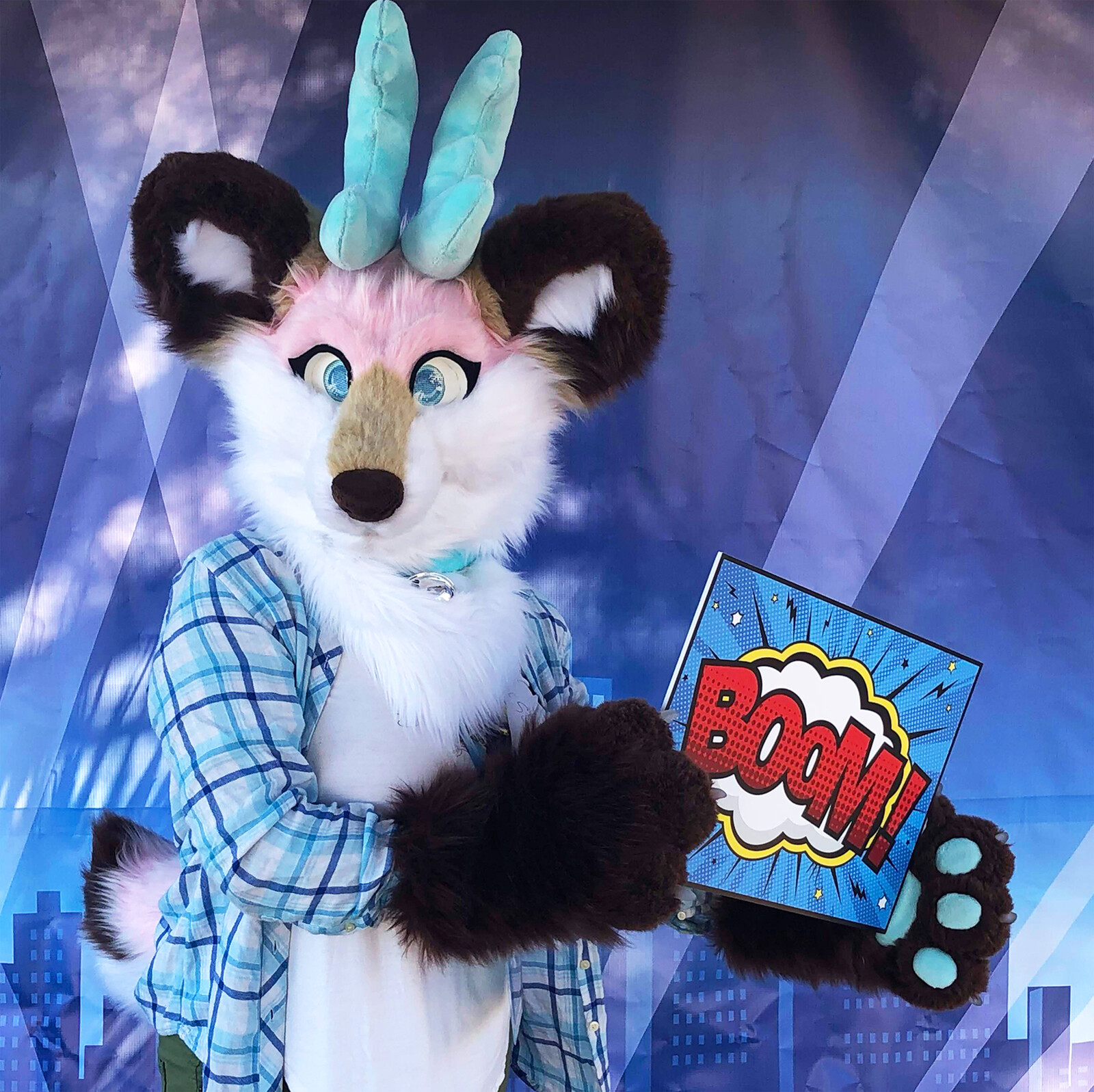 Finished Partial Fursuit:
Lief the Caribou-Fox

- Head: Follow me Illusion Eyes, Internal Fan System, Movable Jawset, &amp; Detachable Antlers.
- Tail w/ Hidden Pocket Compartment
- Paws

*Character Design &amp; Suit were made by me