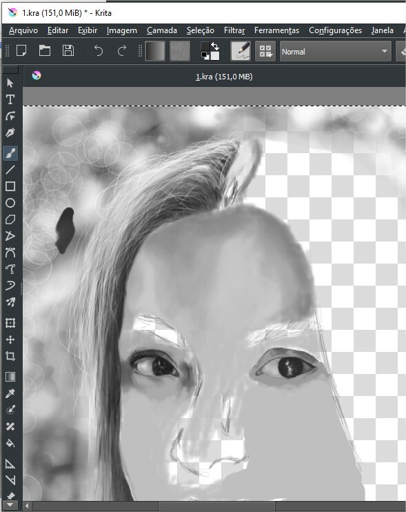 Artstation Realistic Girl In Krita Software Aquiles Roberto