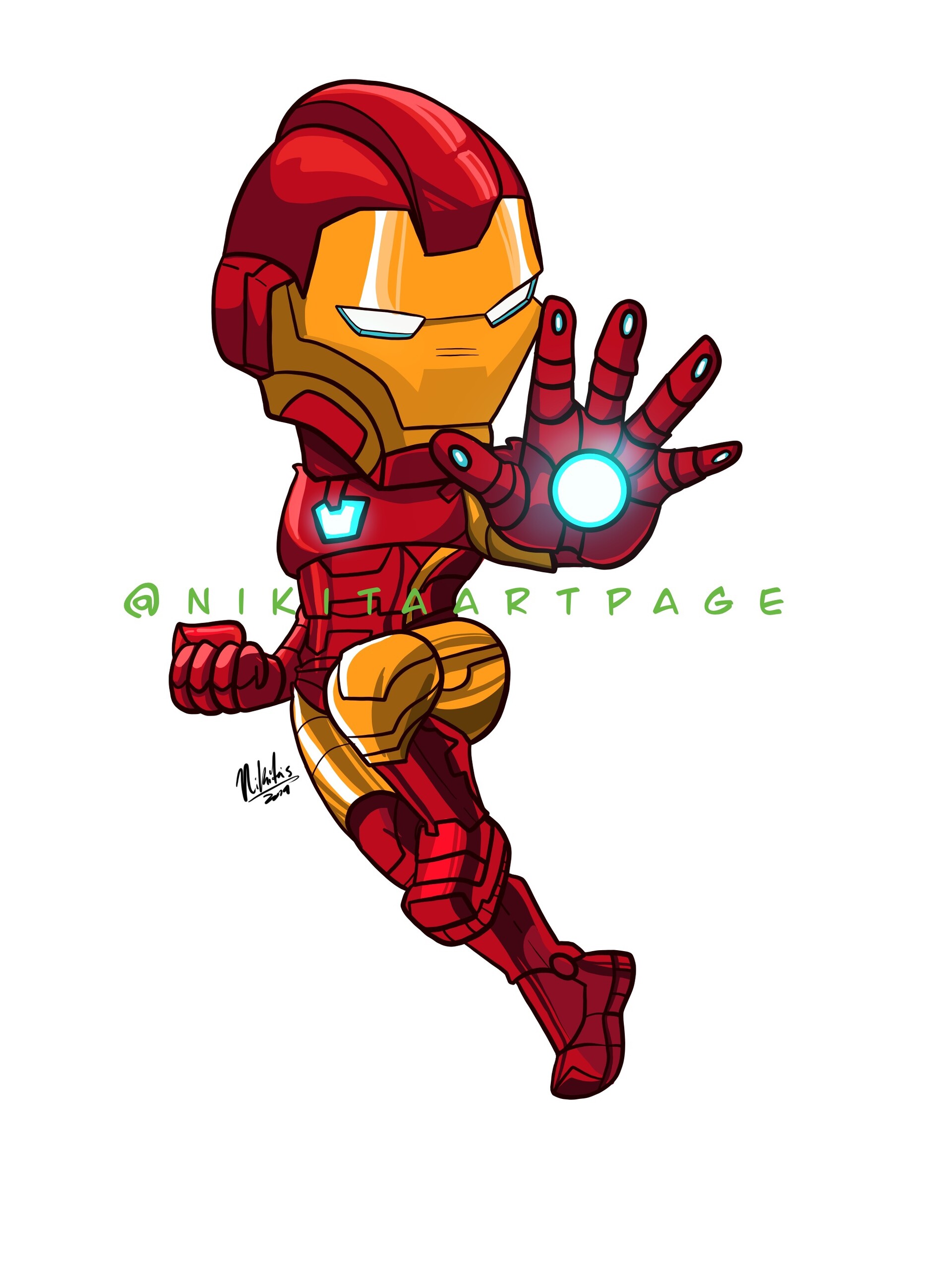 ArtStation - Ironman Cartoon illustration