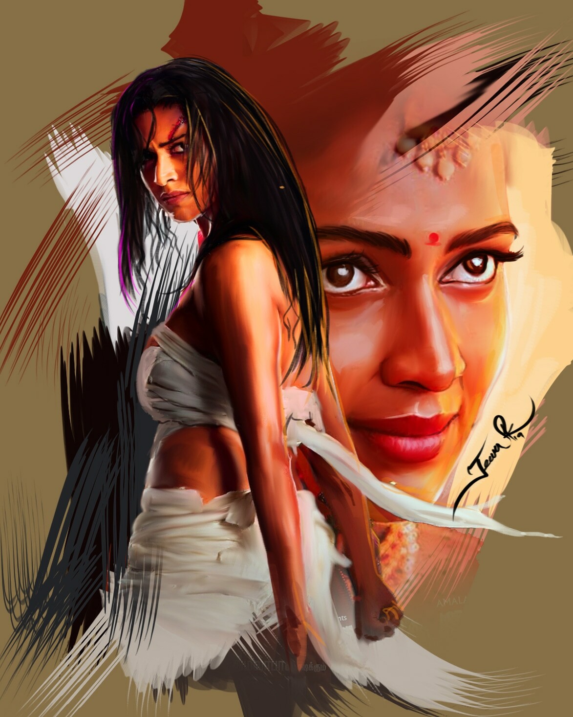 Jeeva Artist Digital Painting For Stars