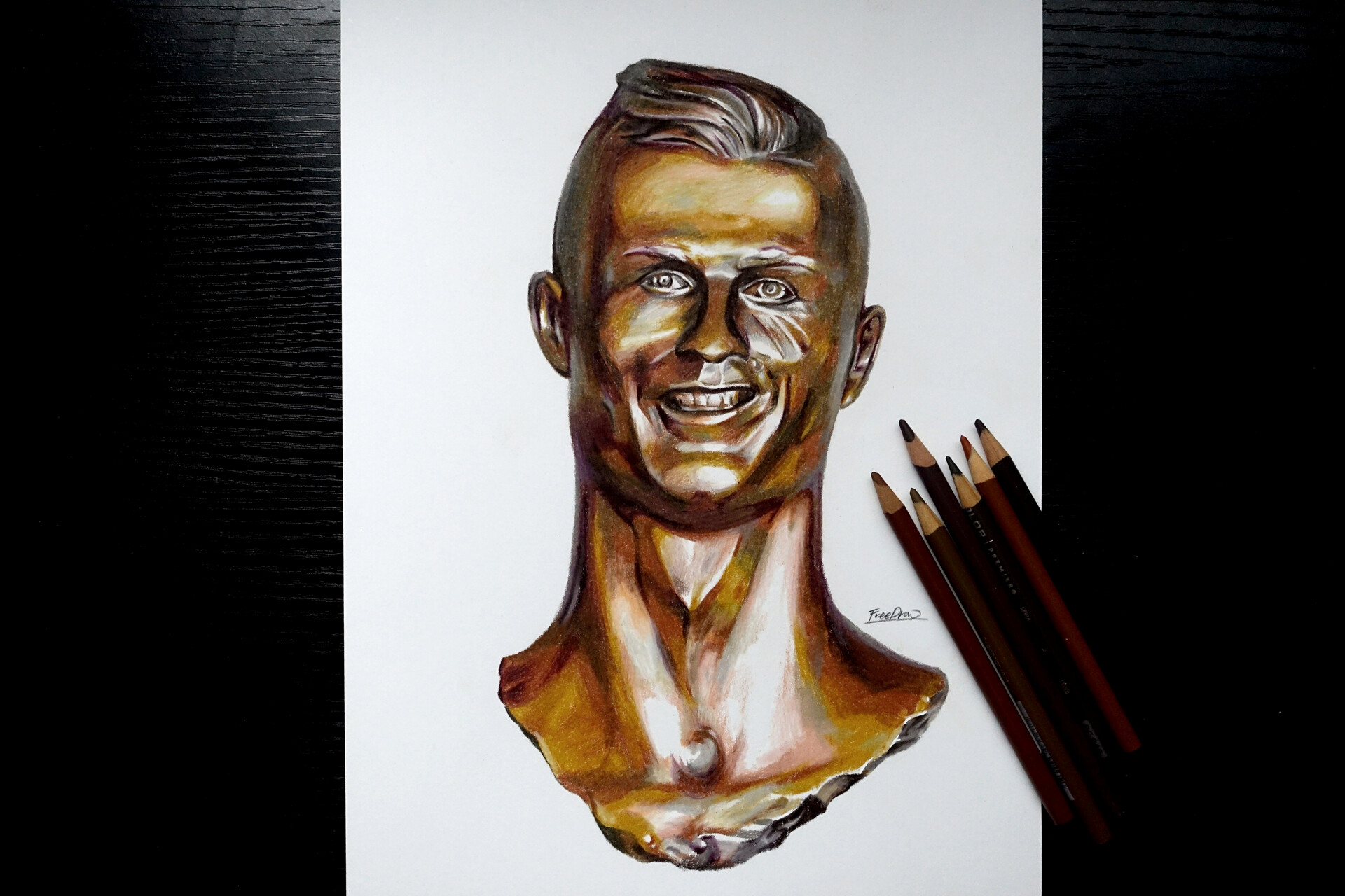 Cristiano Ronaldo sketch  thefootballartist