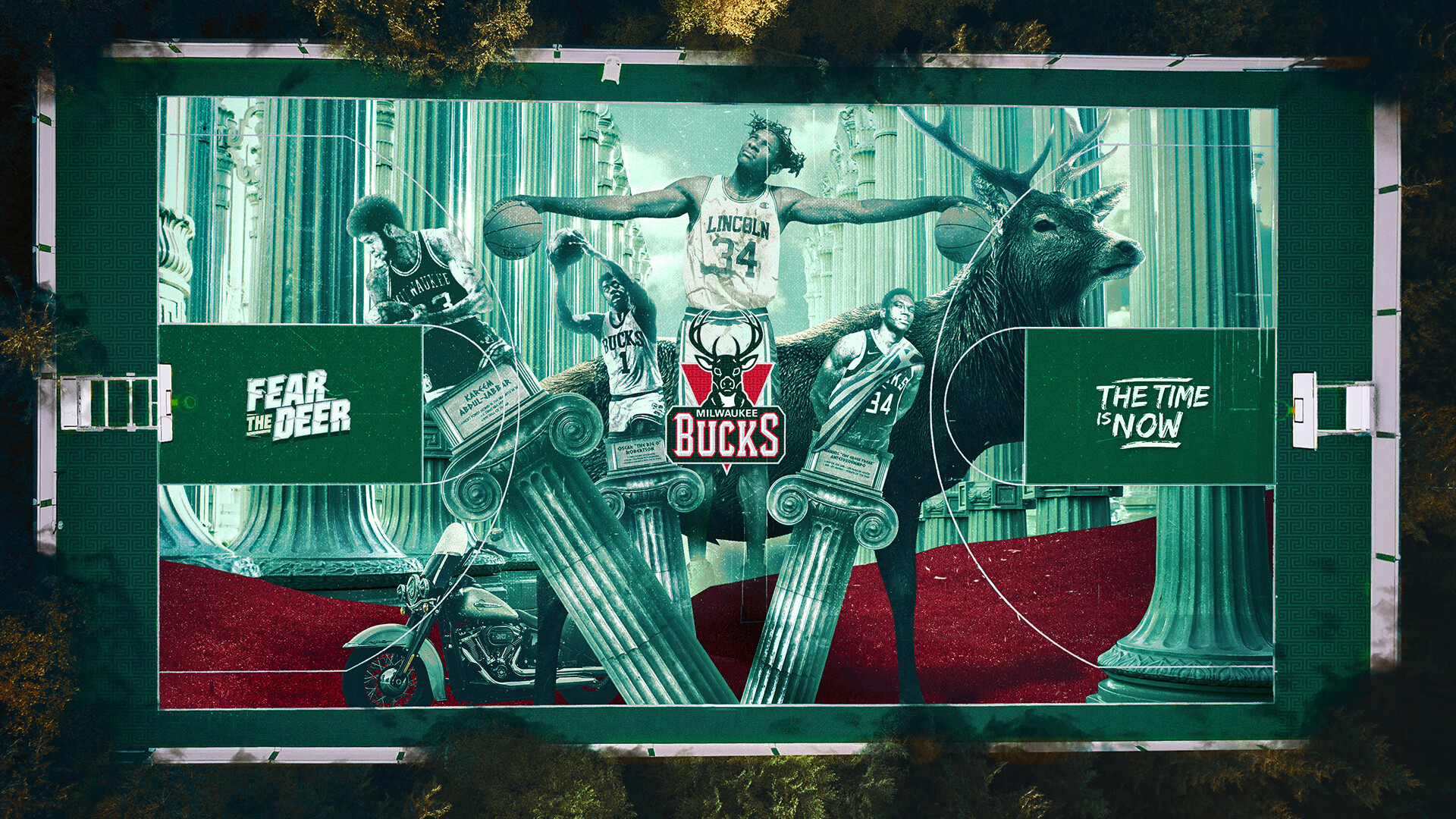 Terry Soleilhac Milwaukee Bucks Basketball Court