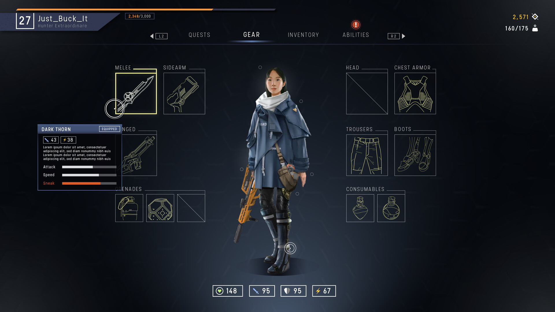 Artstation Inventory Gear Game Ui Personal Taylor Buck
