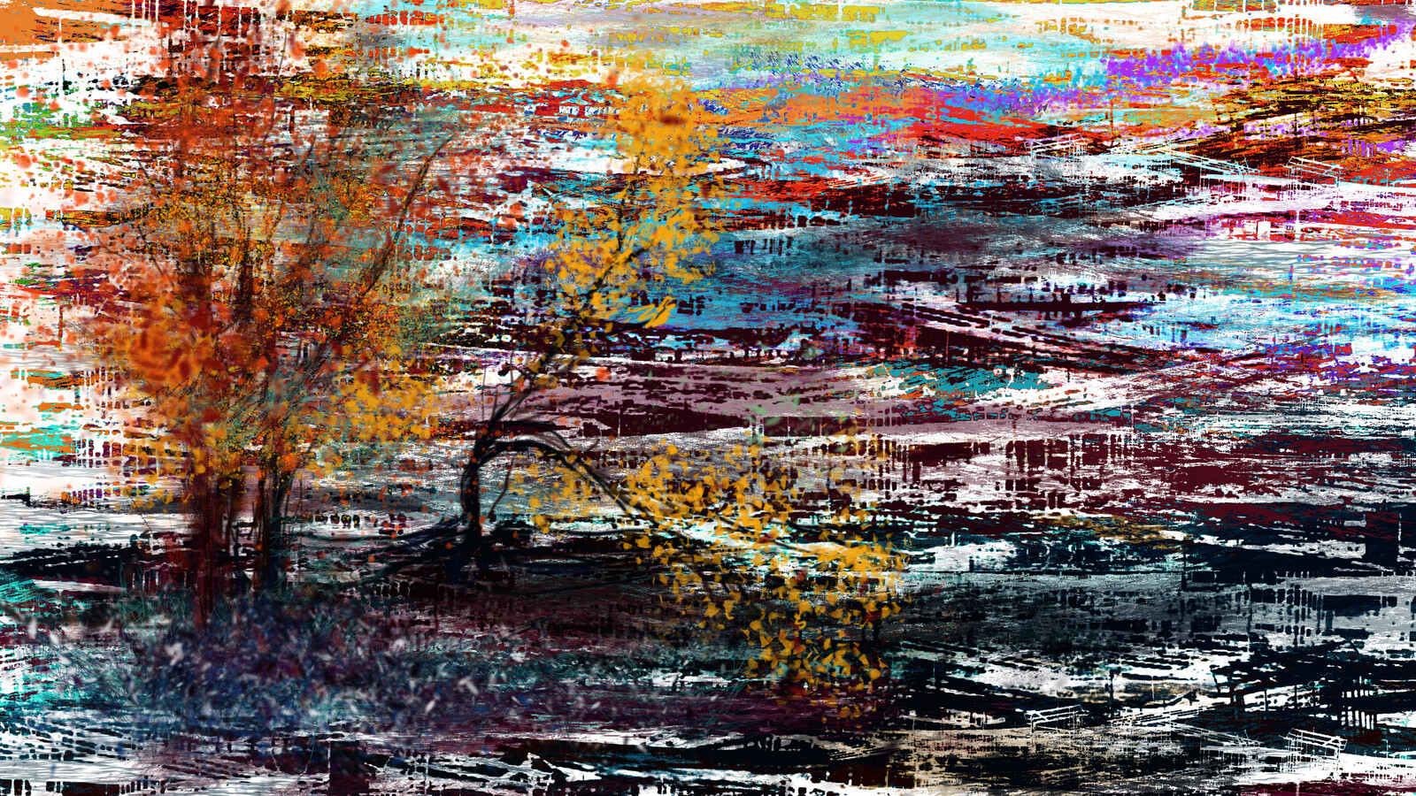 Artstation Abstract Painting Mood Divya Gupta