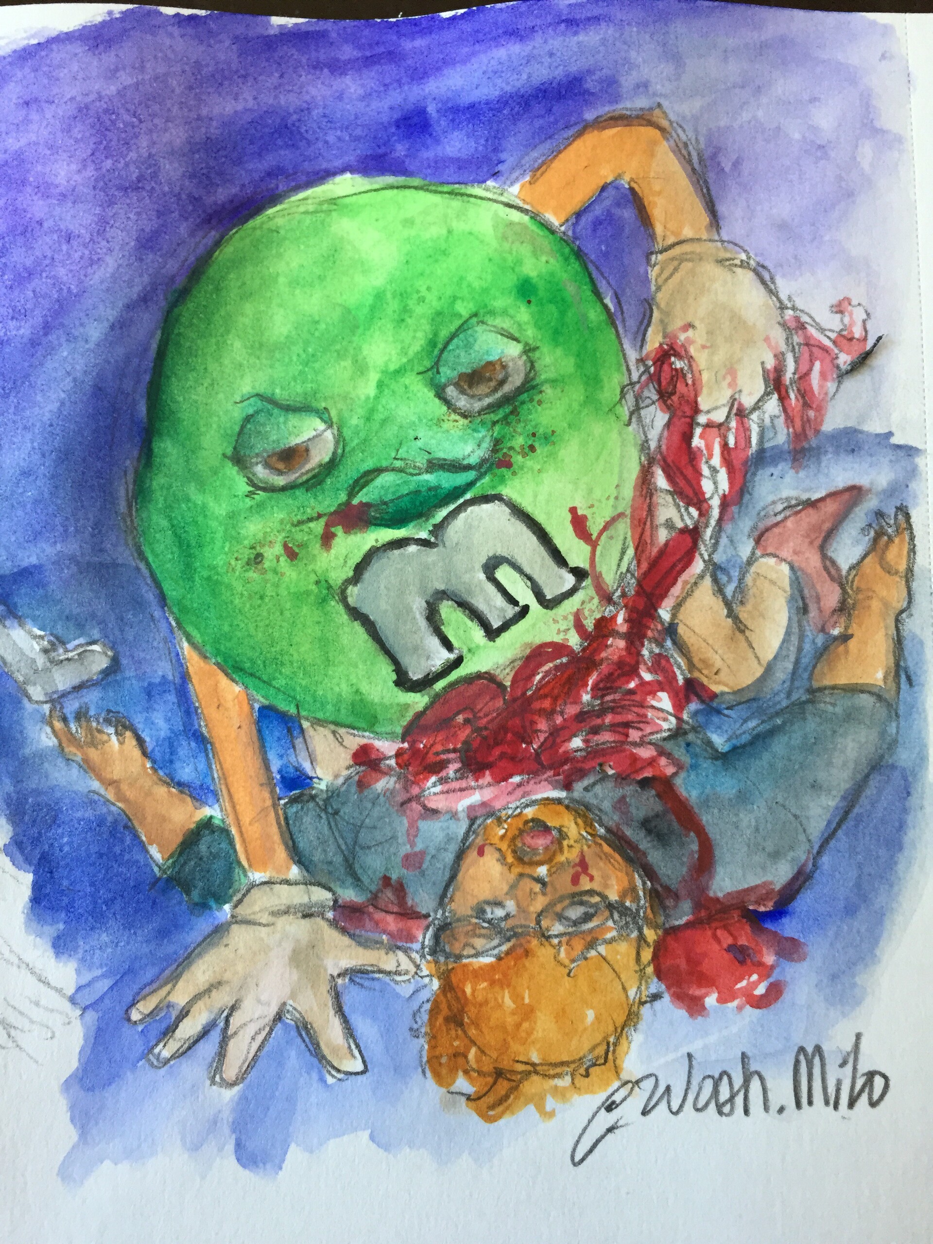 Artstation Green M M Eviscerating Man Miles Preclaro
