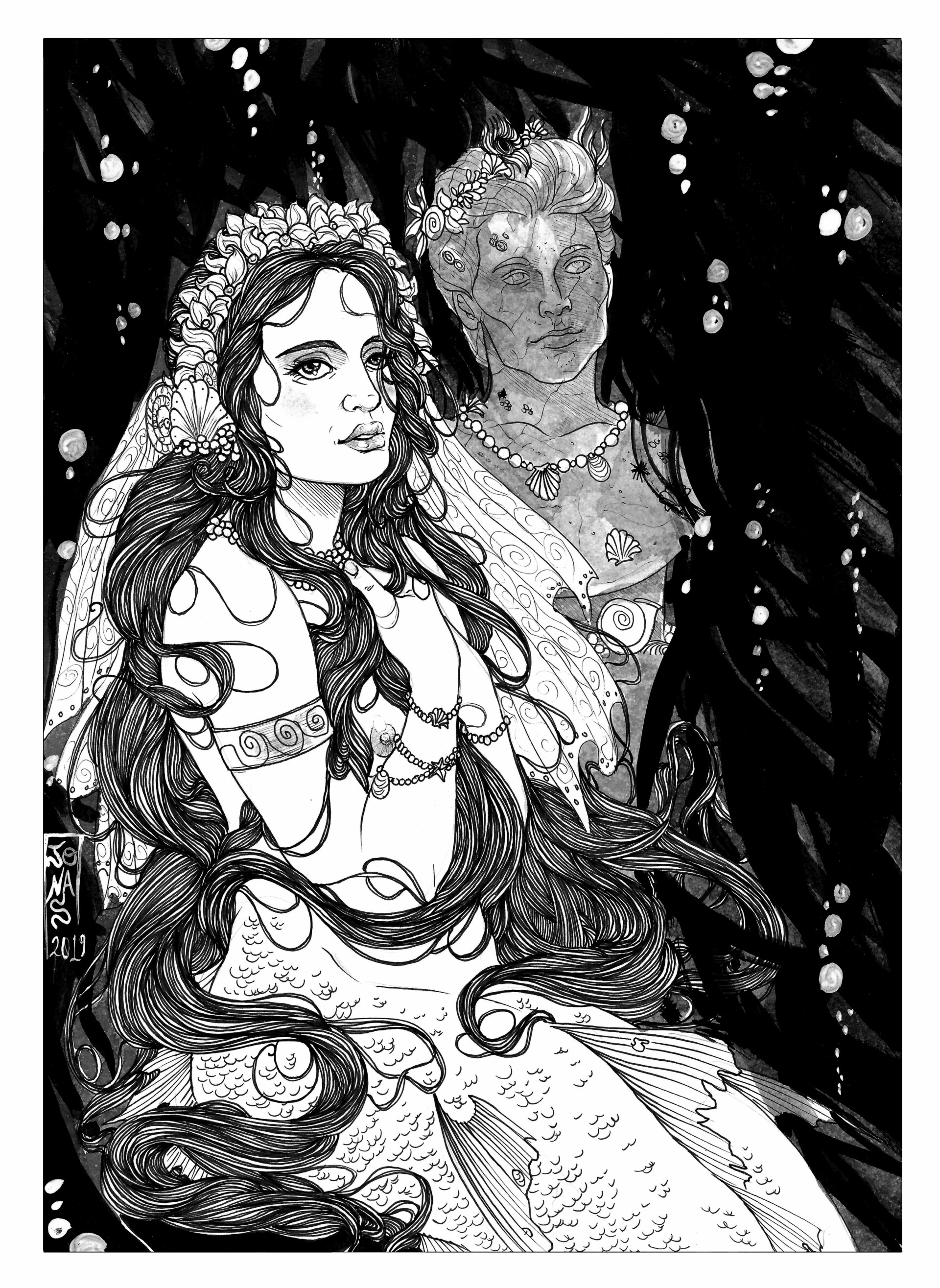 Artstation Emily Browning As The Little Mermaid Jonas Braga