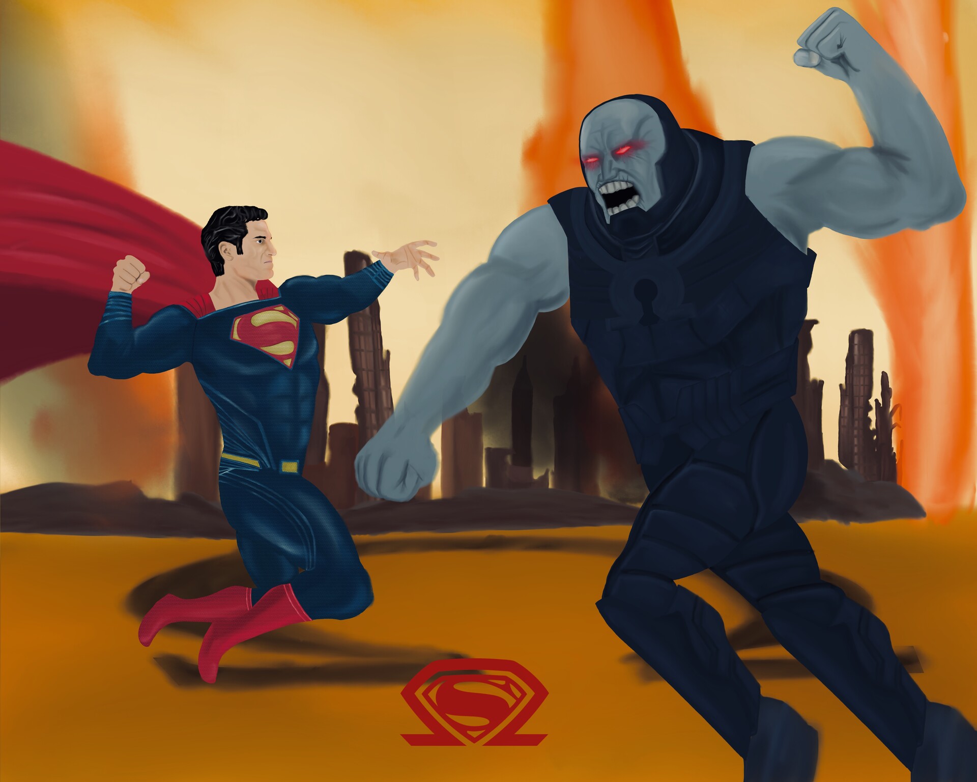 ArtStation - Superman vs Darkseid