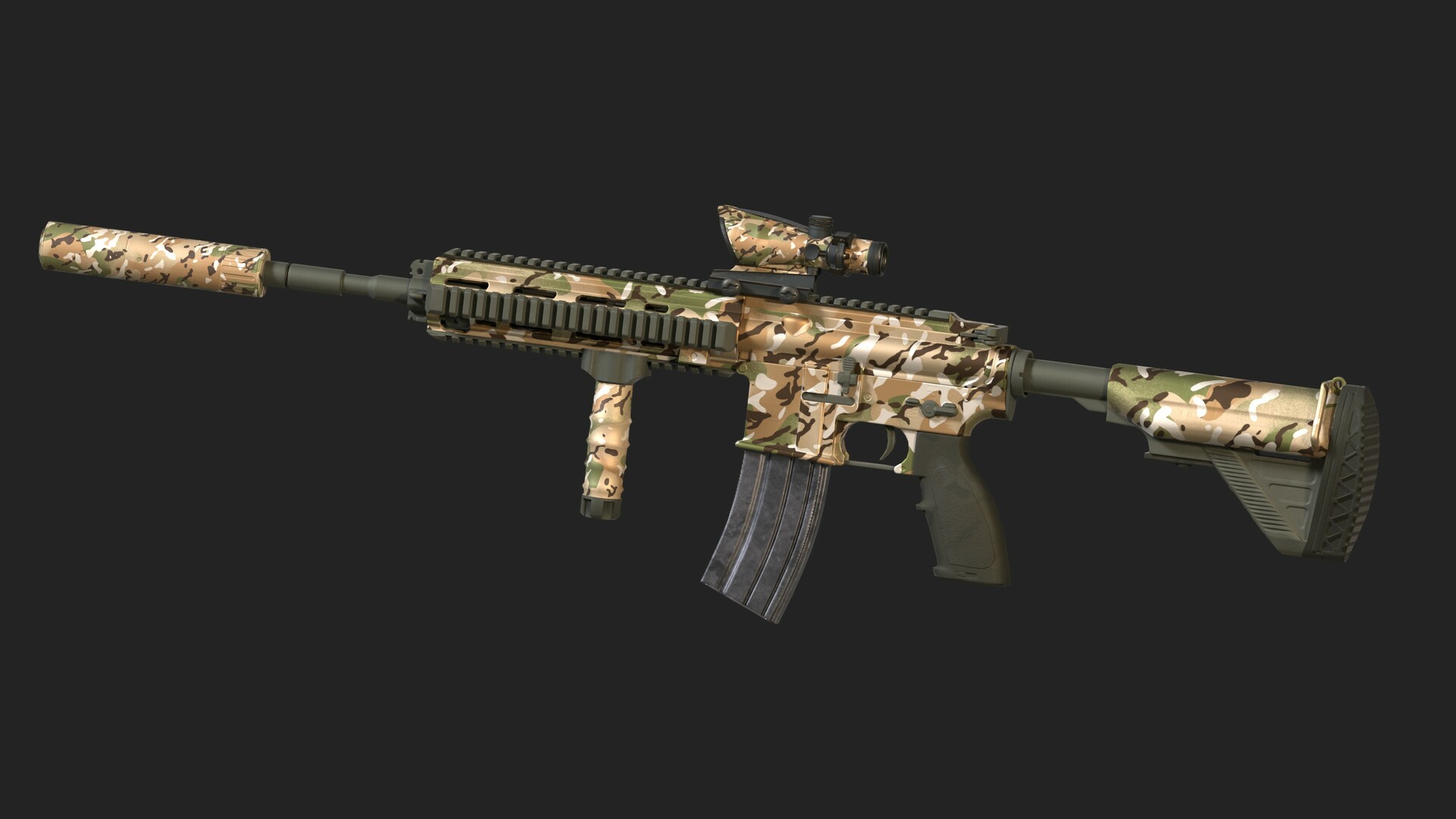 m416 camoflage skin concept casper zick