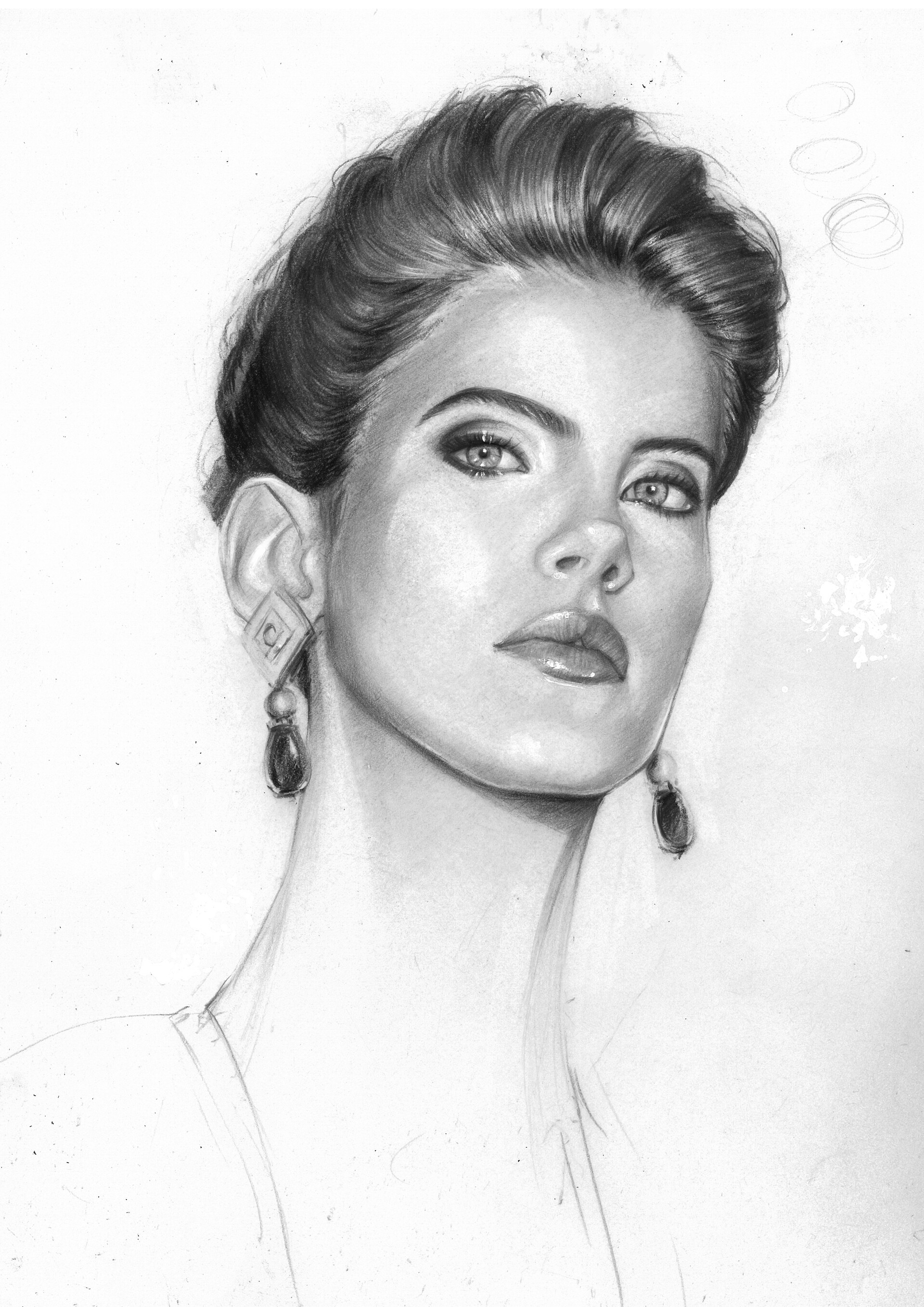 Model clearance pencil drawing