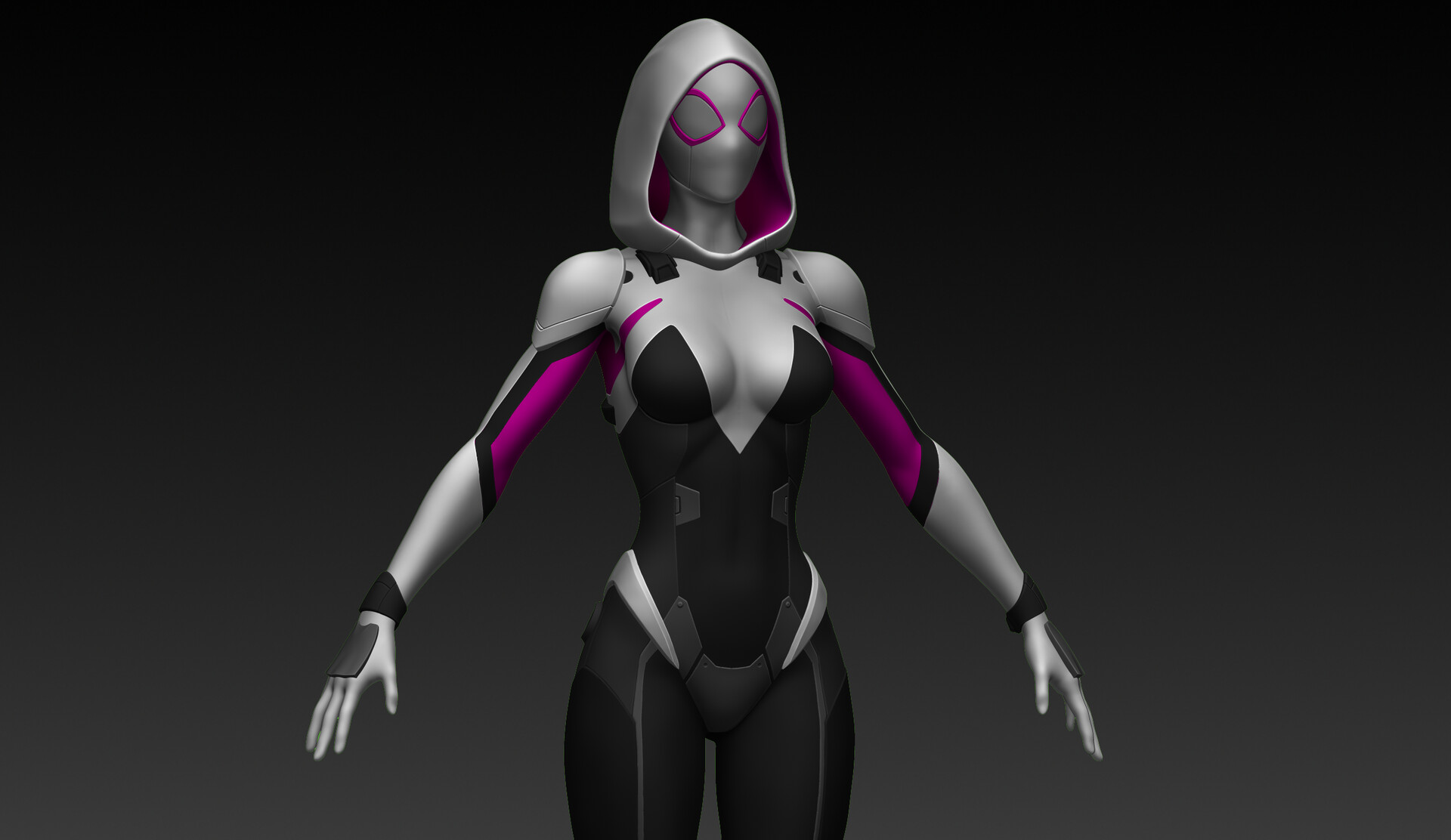 Fan Art Spider Gwen Resin scale model for assembling and painting or ready to collect