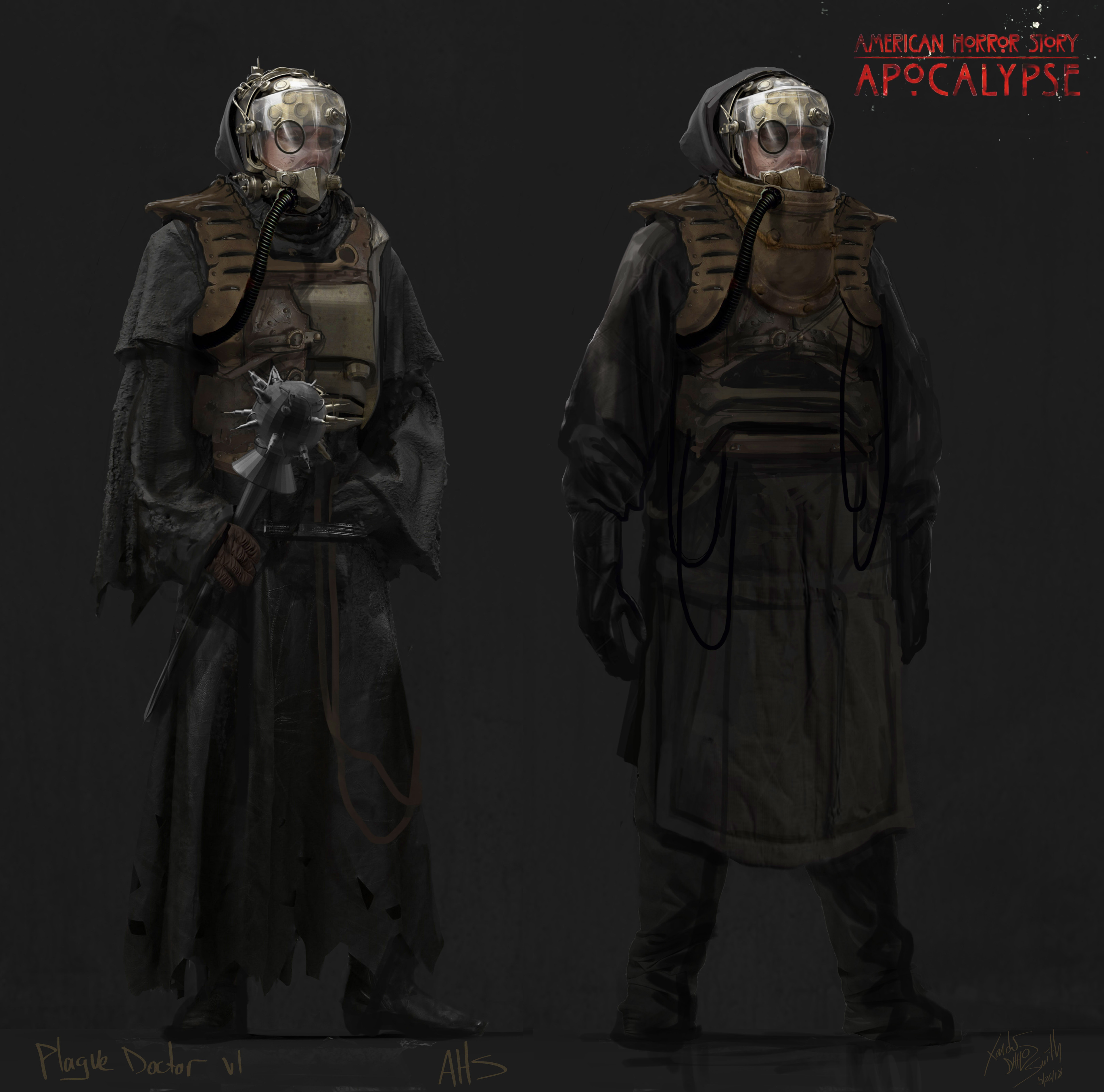 Artstation American Horror Story Apocalypse Costume Illustrations And 3d Printed Final Mask Xander Smith