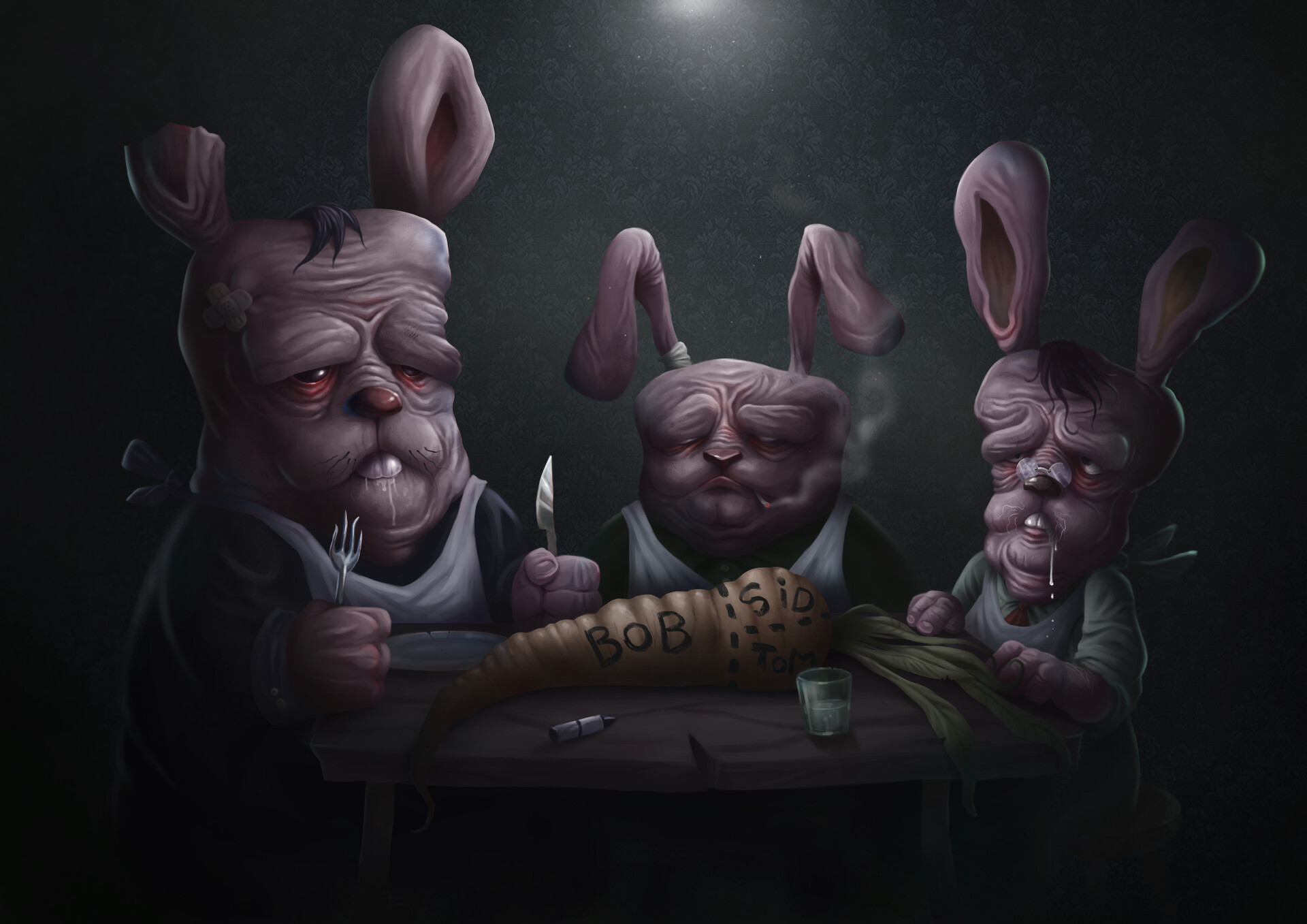 ArtStation - One carrot three rabbits