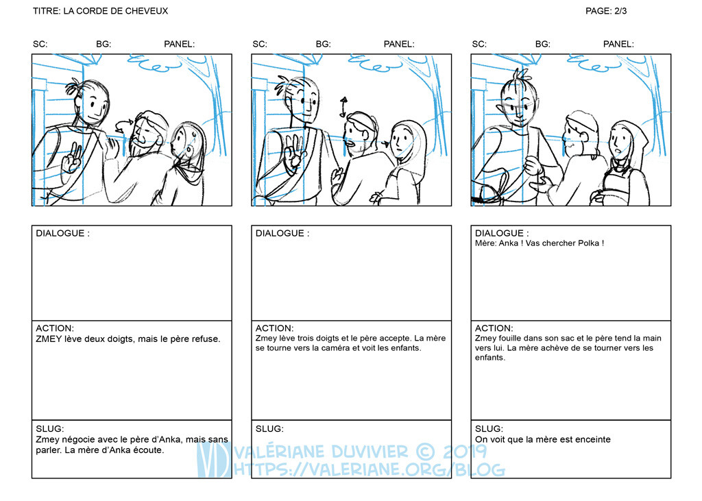Storyboard : The Hair rope scene 1 page 2