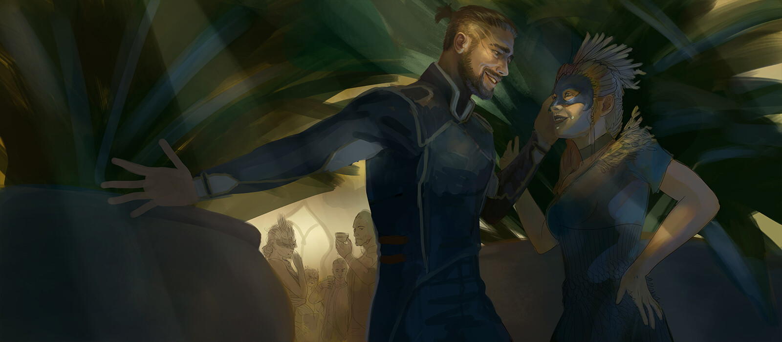 Newer idea. Even though I liked this composition, it didn't take the right story beat for that page in the book. 