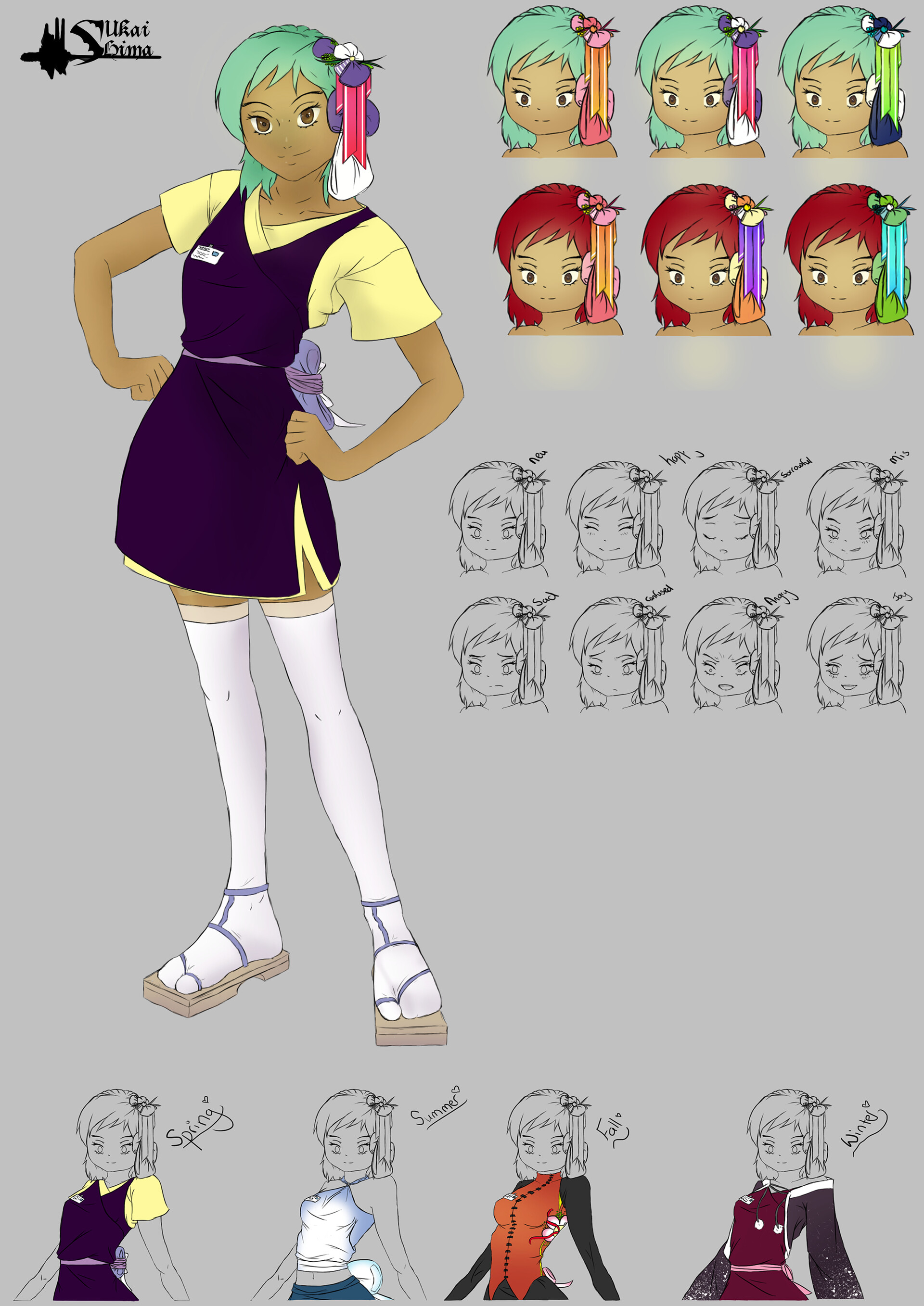Artstation Cafe Mohkai Main Character Design Loli Weapon