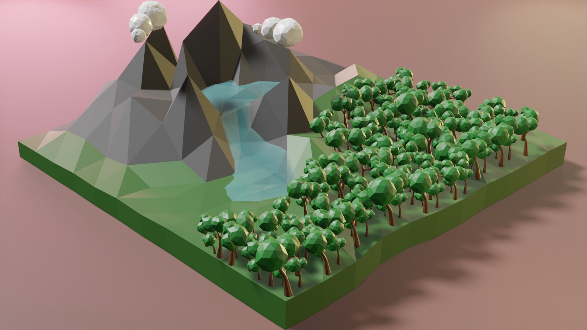 ArtStation - Low Poly Mountains
