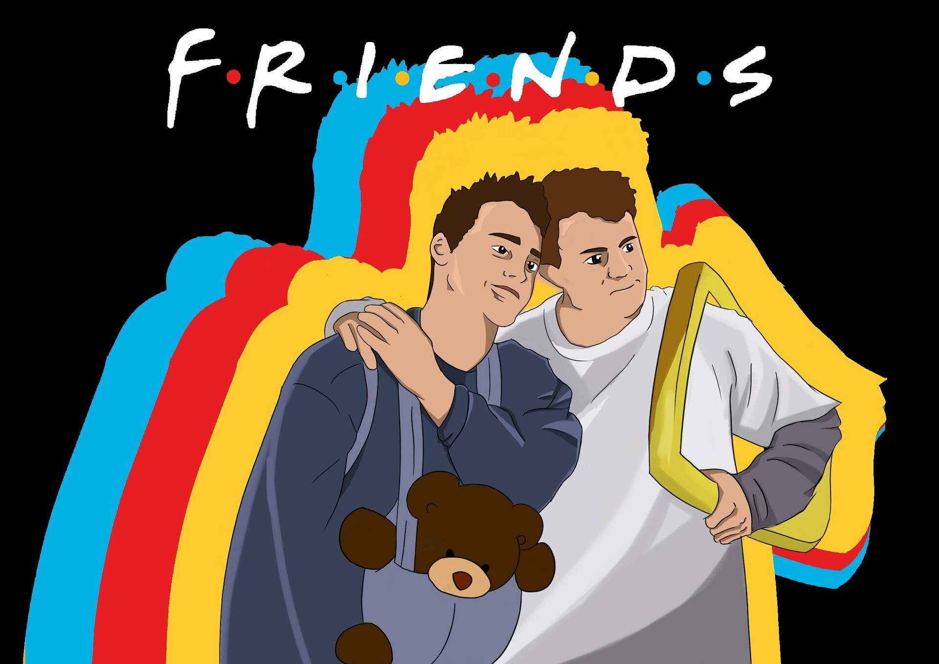 ArtStation - Friends TV show illustration