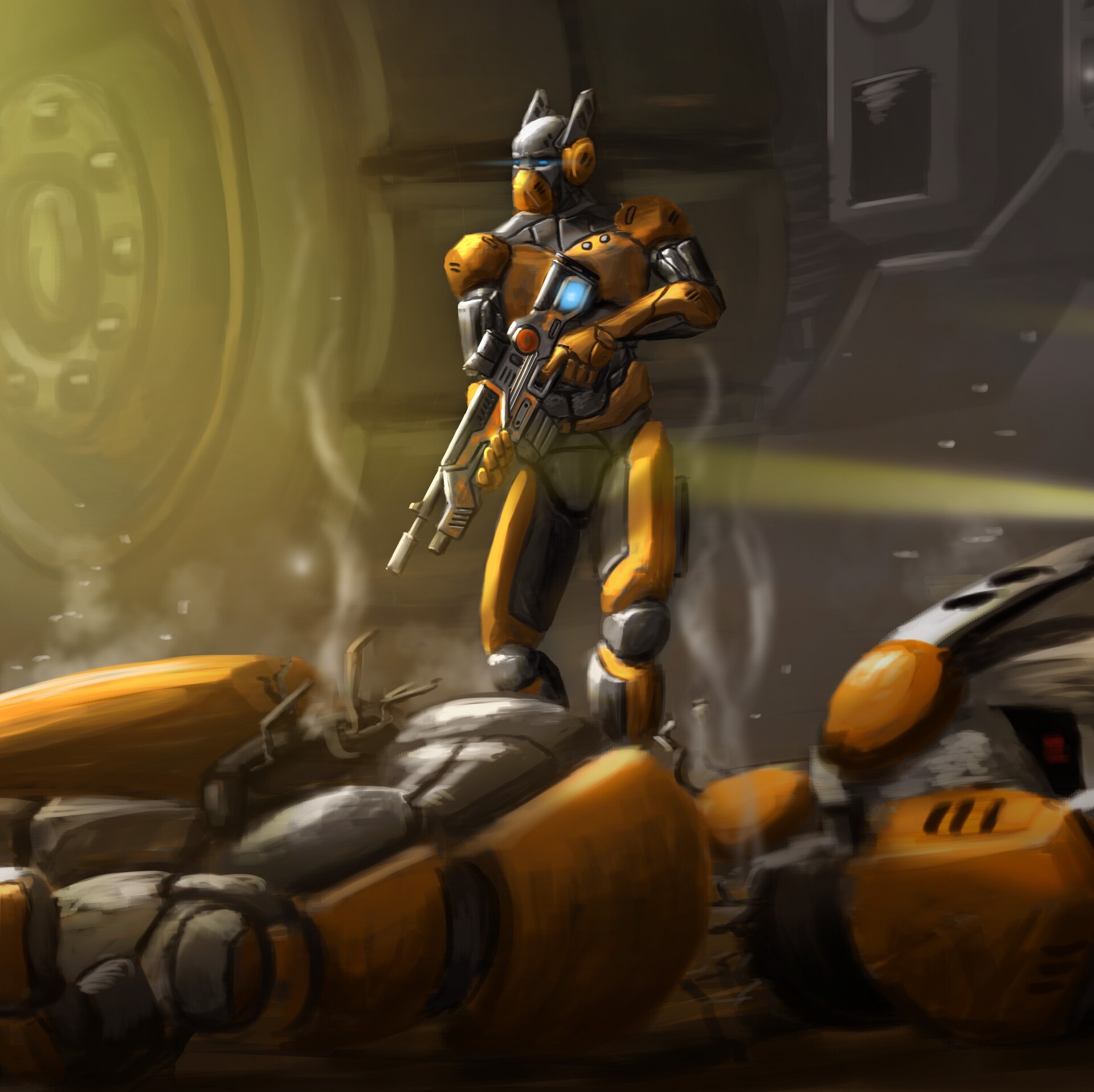 Geethan Punnapully - War robots digital art work