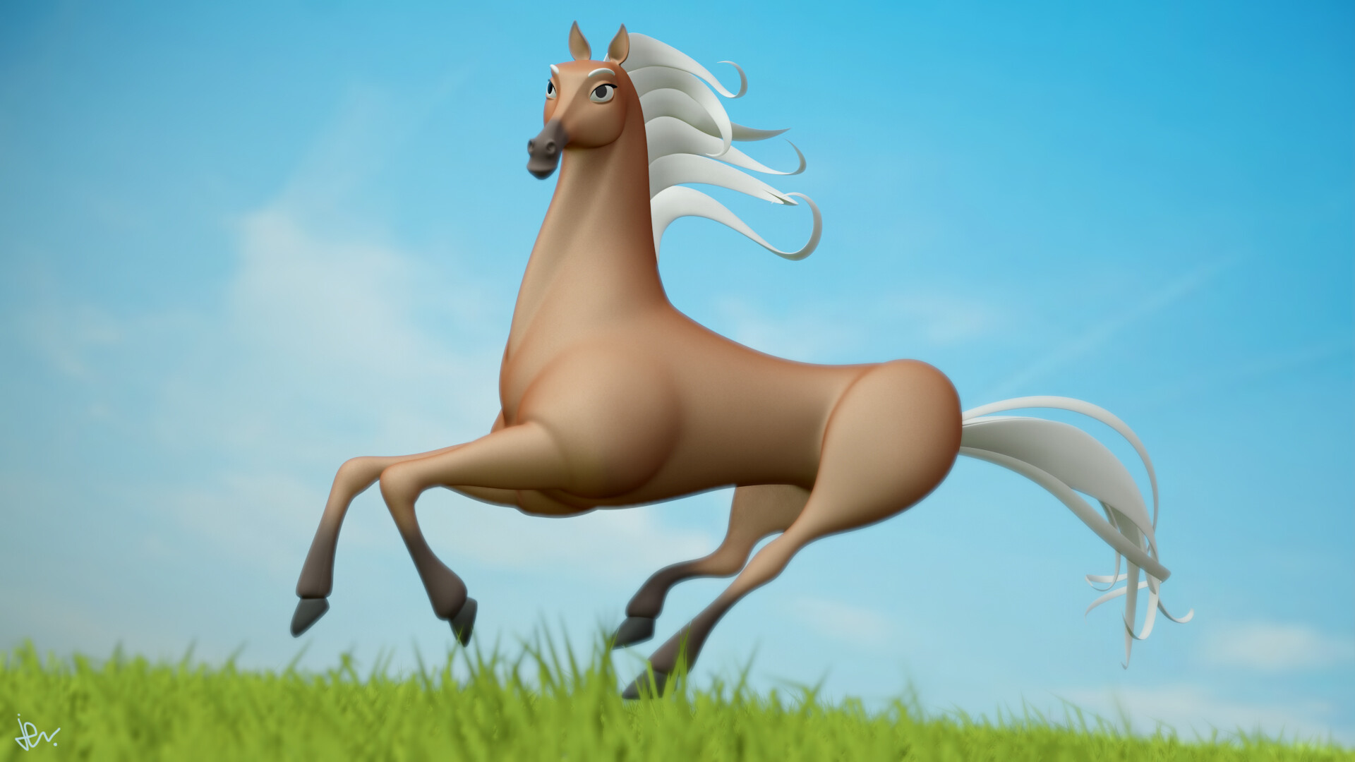Jorda Moldes - Cartoon 3D Horse Jorda Moldes - Cartoon 3D Horse