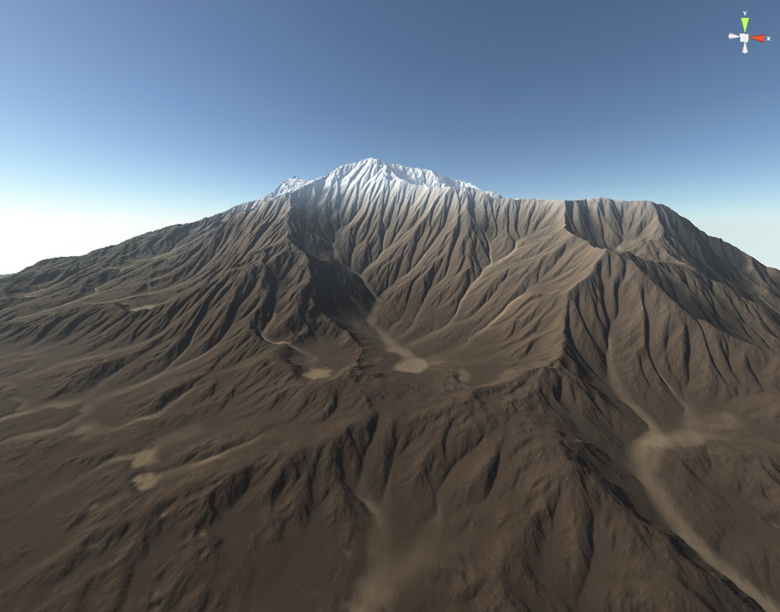The mountains produced for the far away landscape (frankly all this detail may have been unnecessary!)