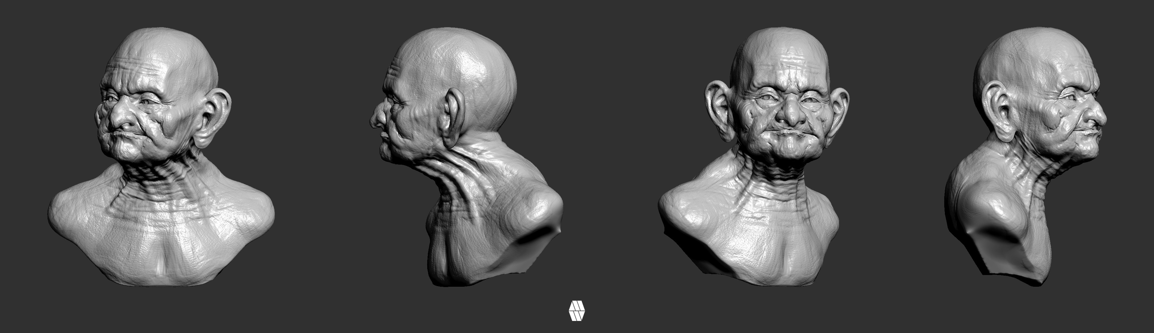 High poly character sheet Zbrush