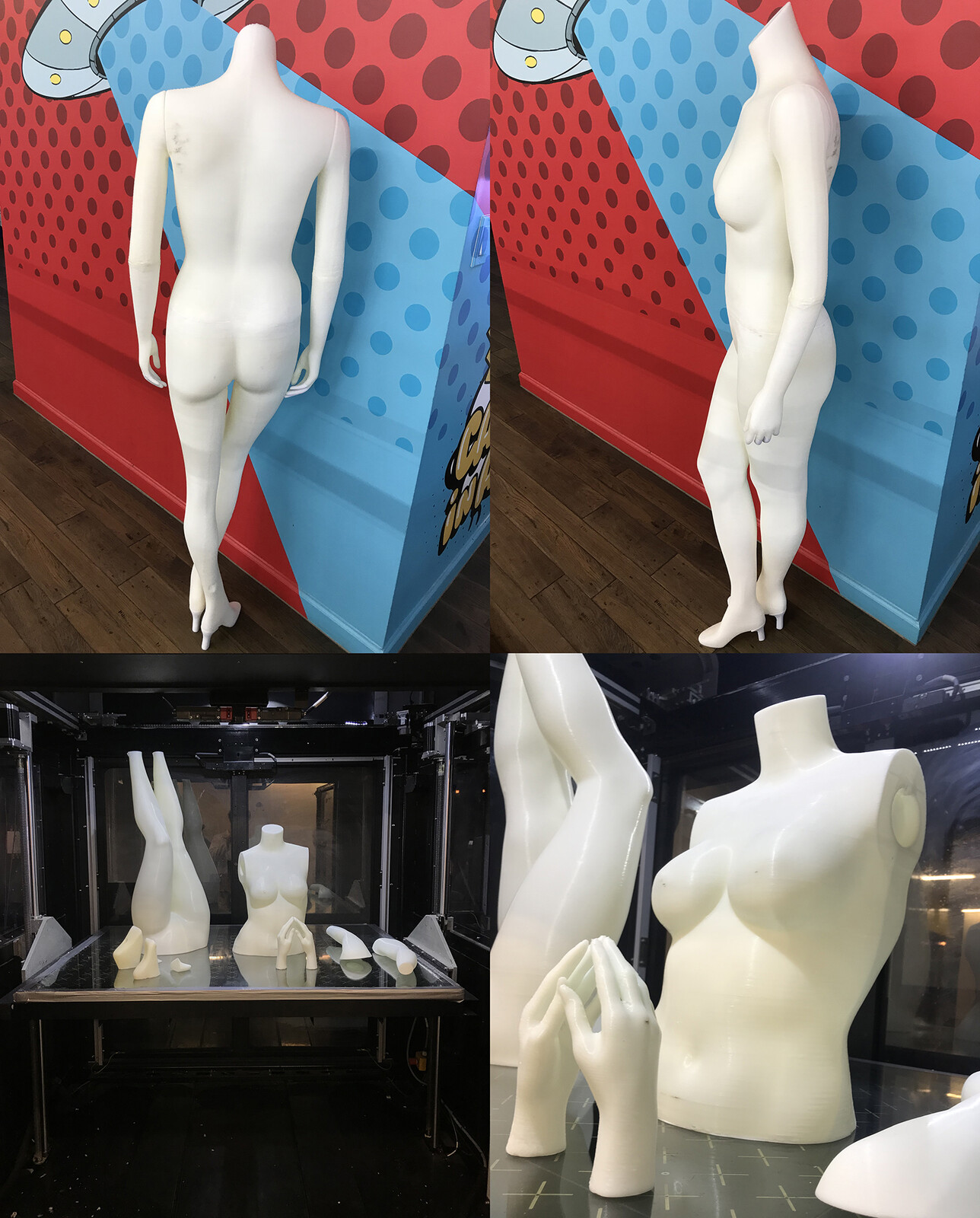 10 Part Mannequin for, Bernstein Display. Over the past few years I've printed over 70 3D printed mannequins for both Bernstein Display and Adidas 