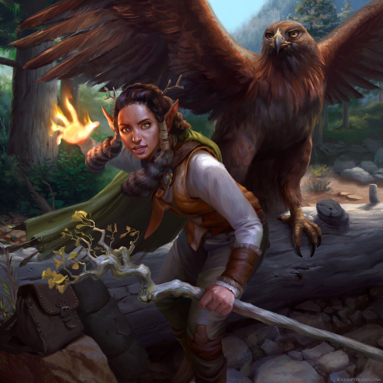 Download Artstation Wood Elf Druid Karen Petrasko