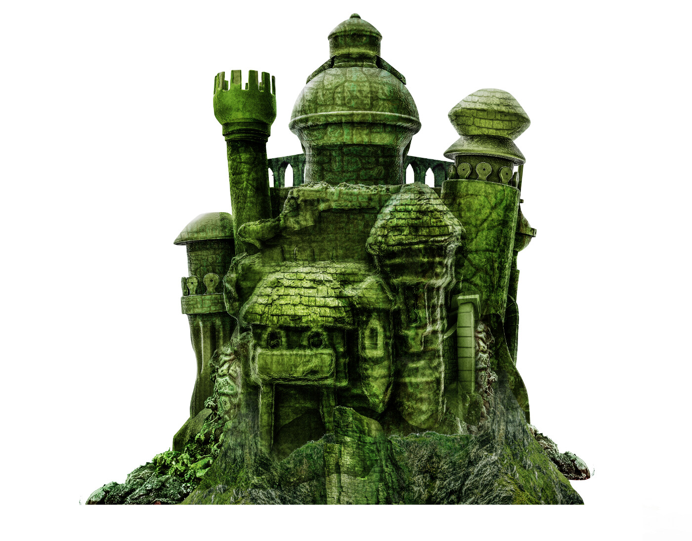 Castle Grayskull back view based on 14th century local castle. some parts directly based on original toy grayskull