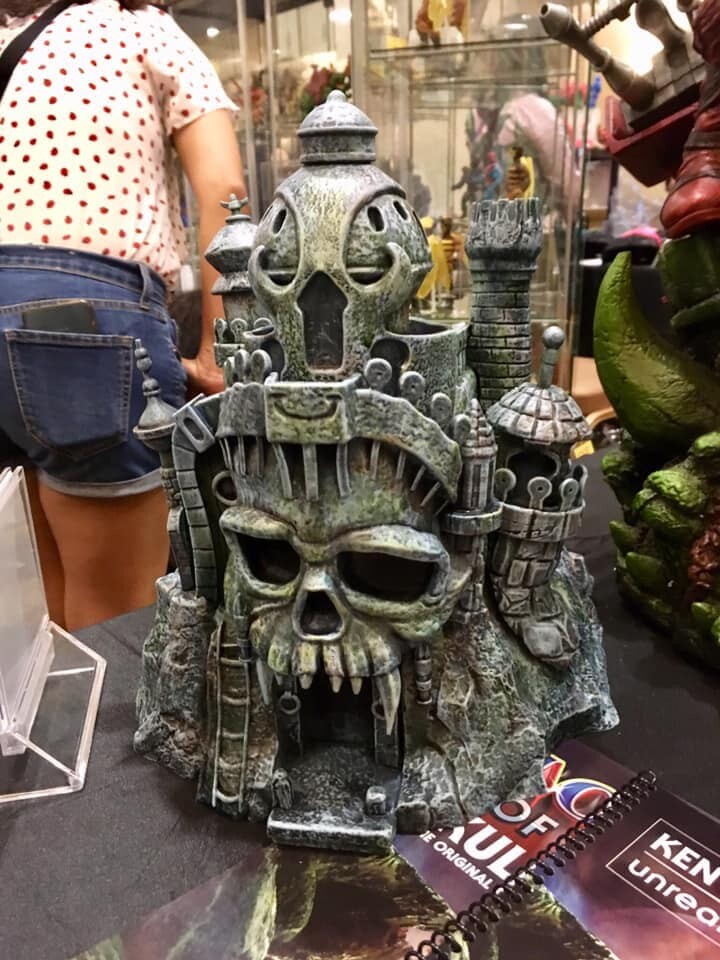 Castle and box art on display at 
Power-Con 2019 in Anaheim LA