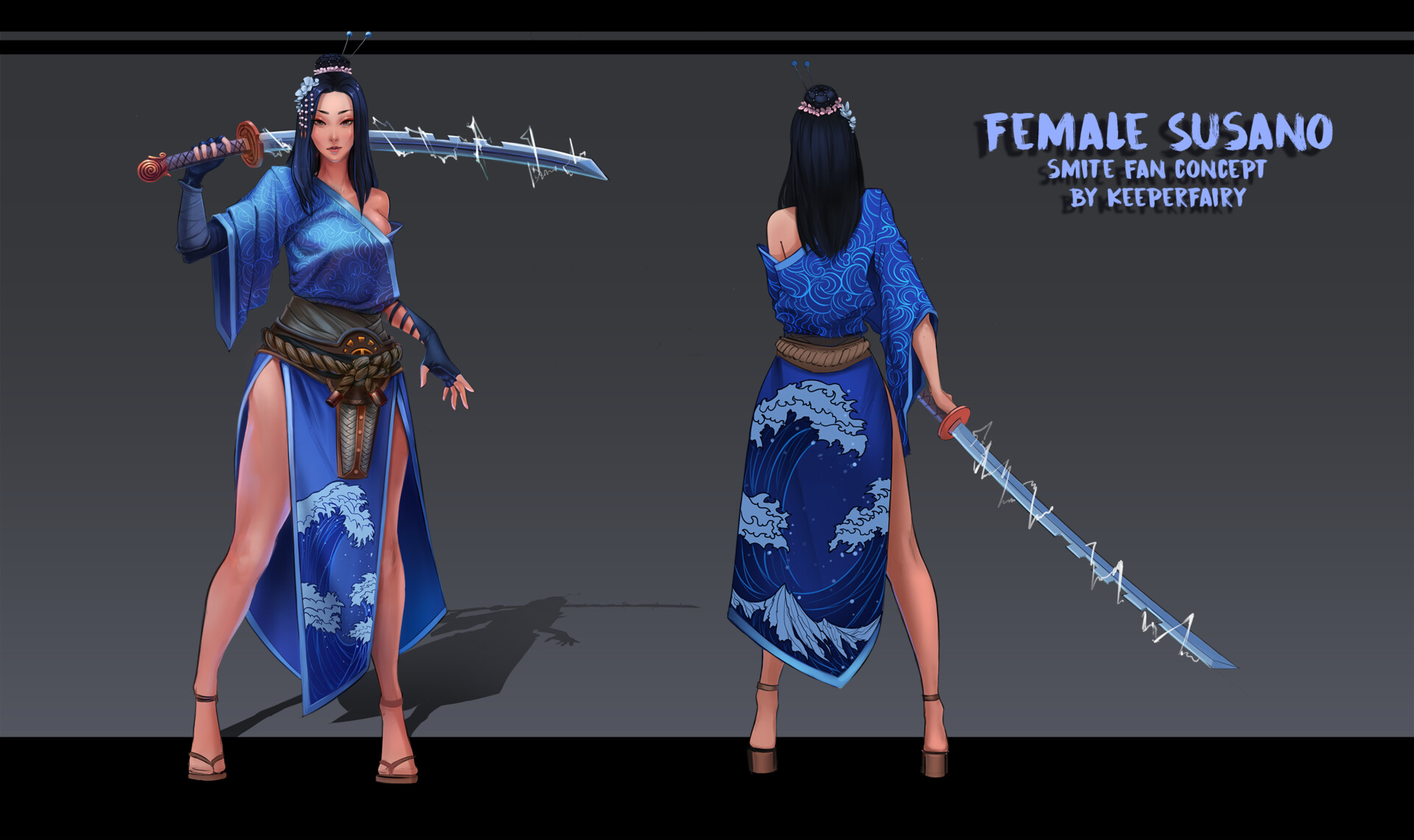 Fan skin concept for Susano from Smite 